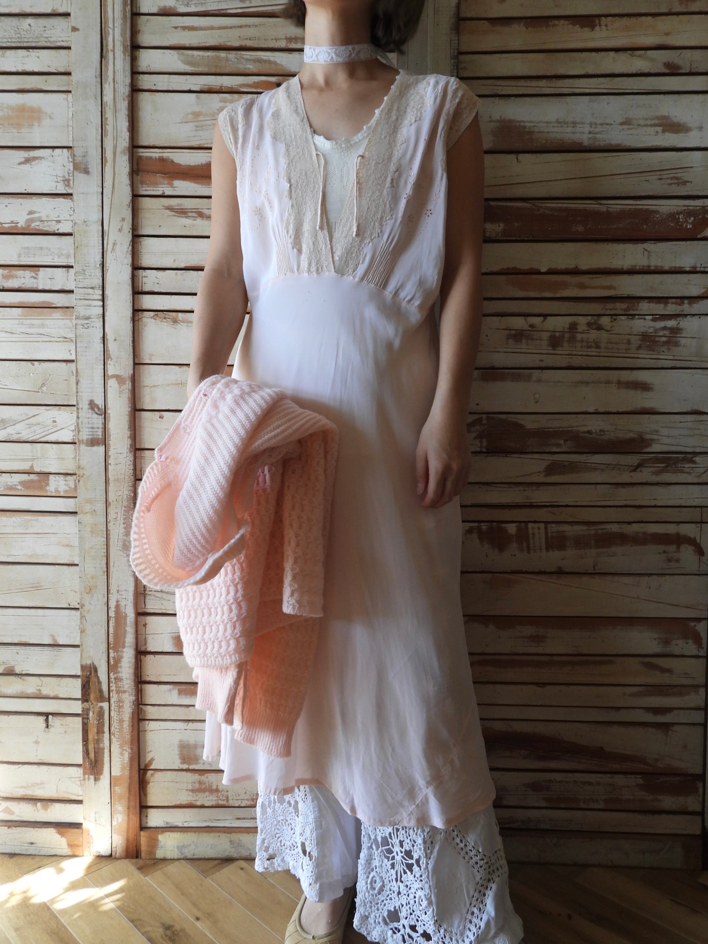 Sleeveless night dress/B.PINK