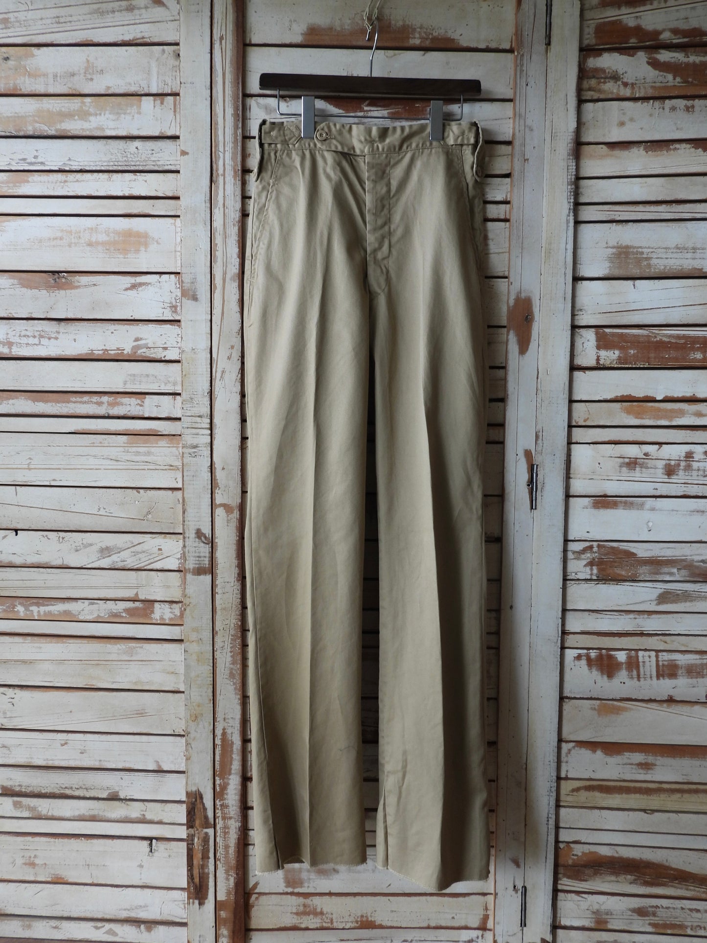 "DEAD STOCK" 80's Pakistan army chino pants/BEIGE