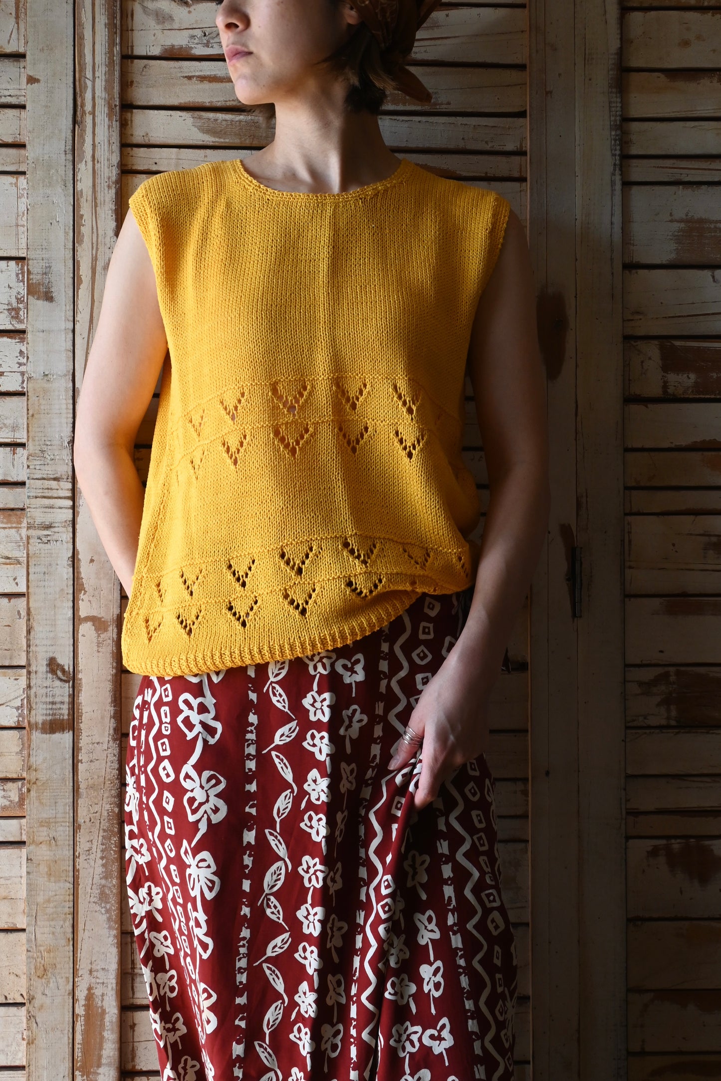N/S Knit/YELLOW