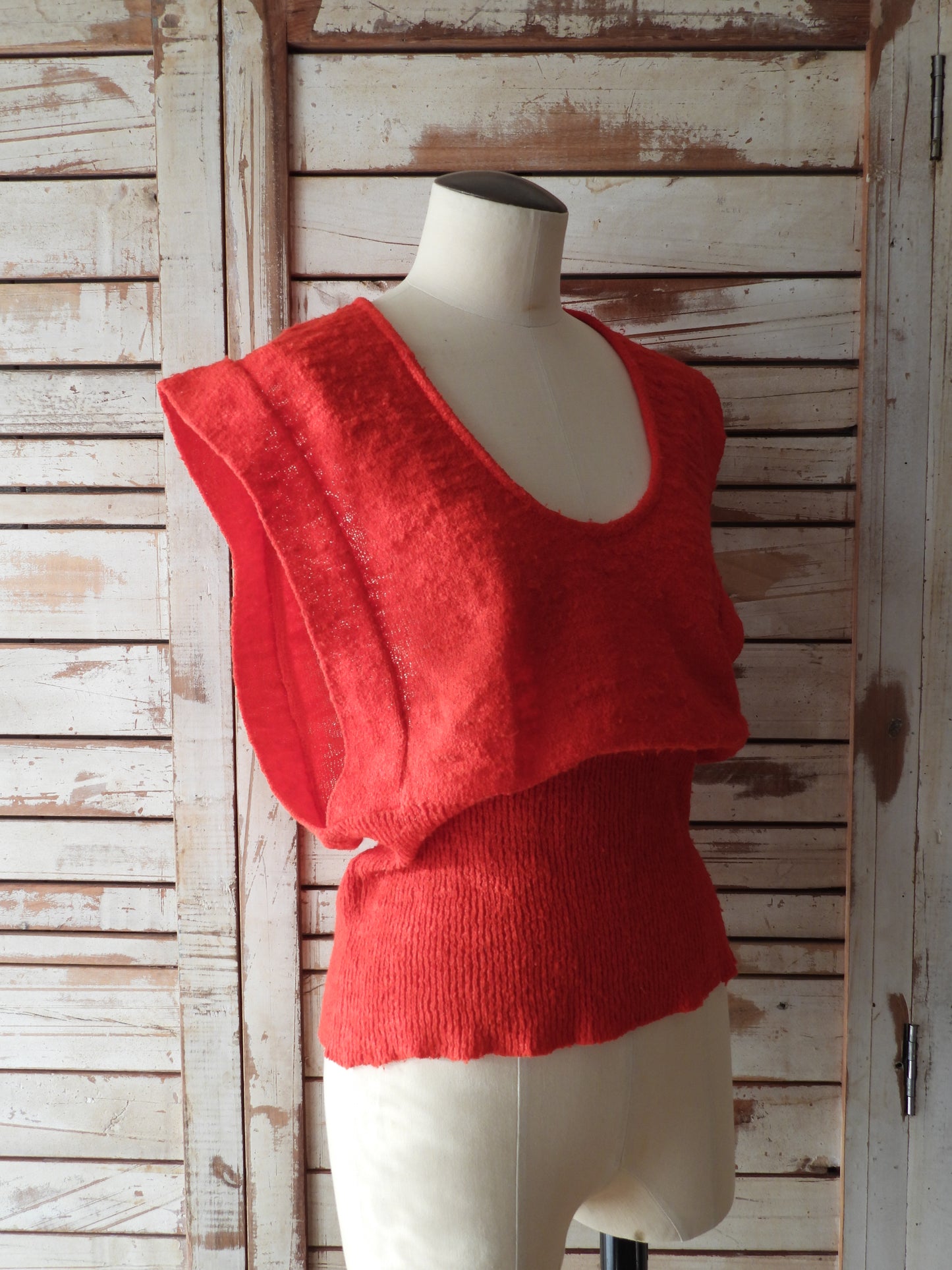 Knit vest/RED