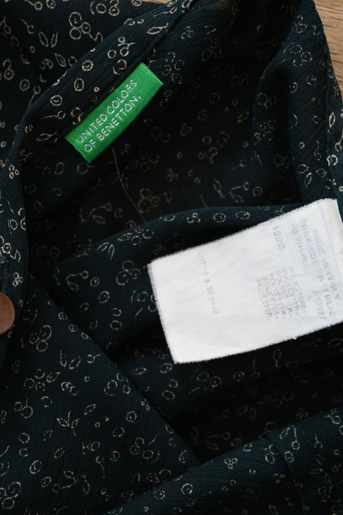 80's-90's Flower pattern skirt/GREEN
