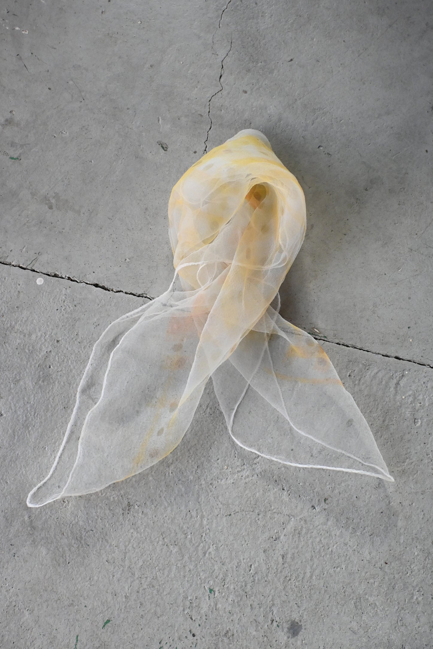 Vintage sheer scarf/IVORY