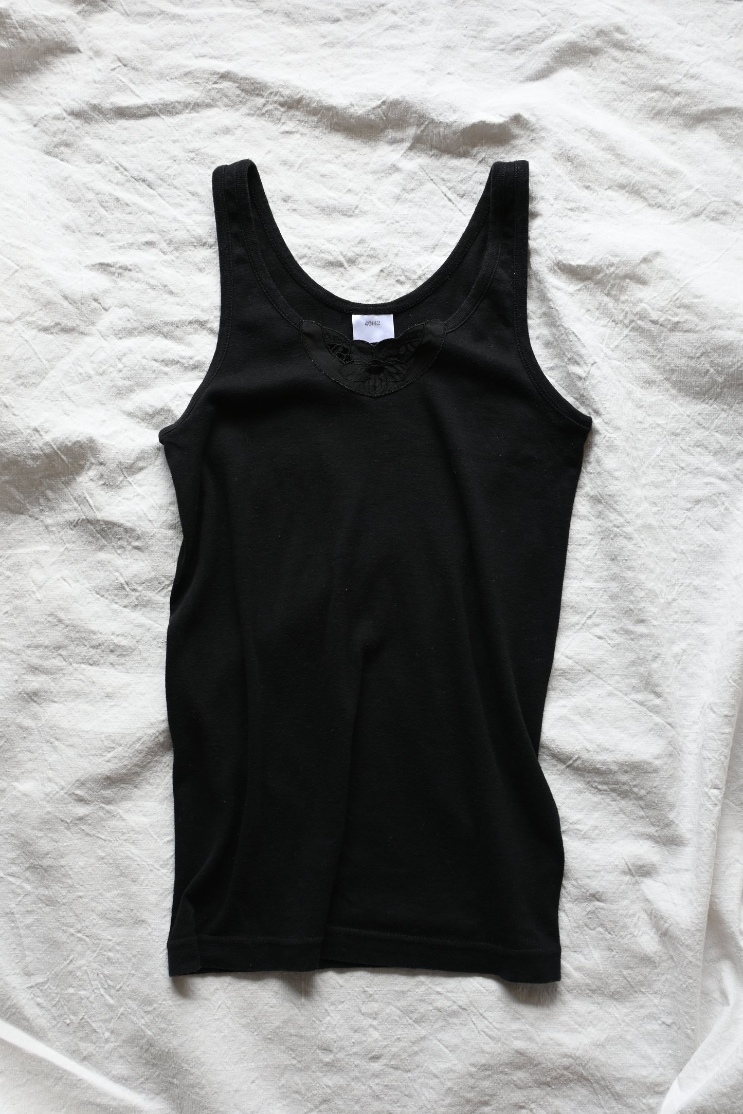 EURO Cotton underwear top/BLACK