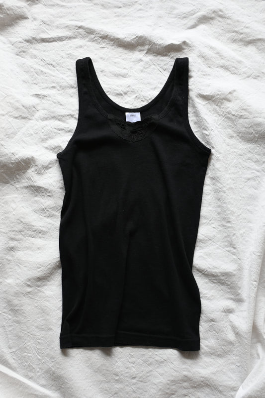 EURO Cotton underwear top/BLACK
