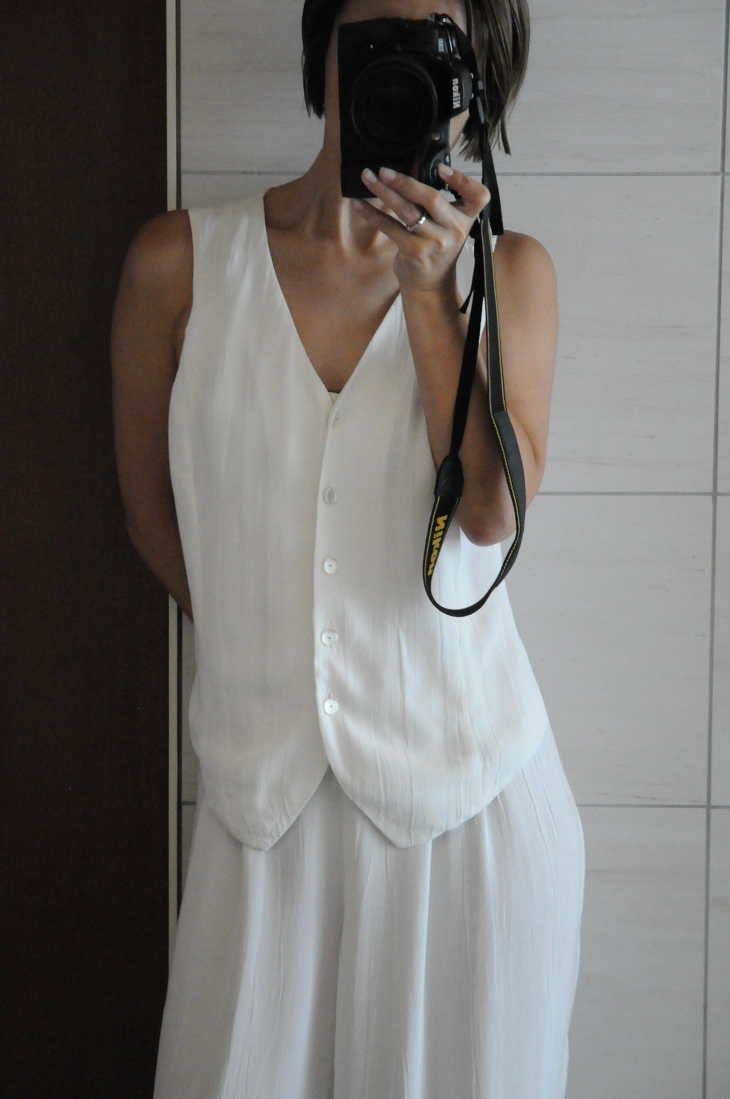 N/S White jumpsuit/WHITE