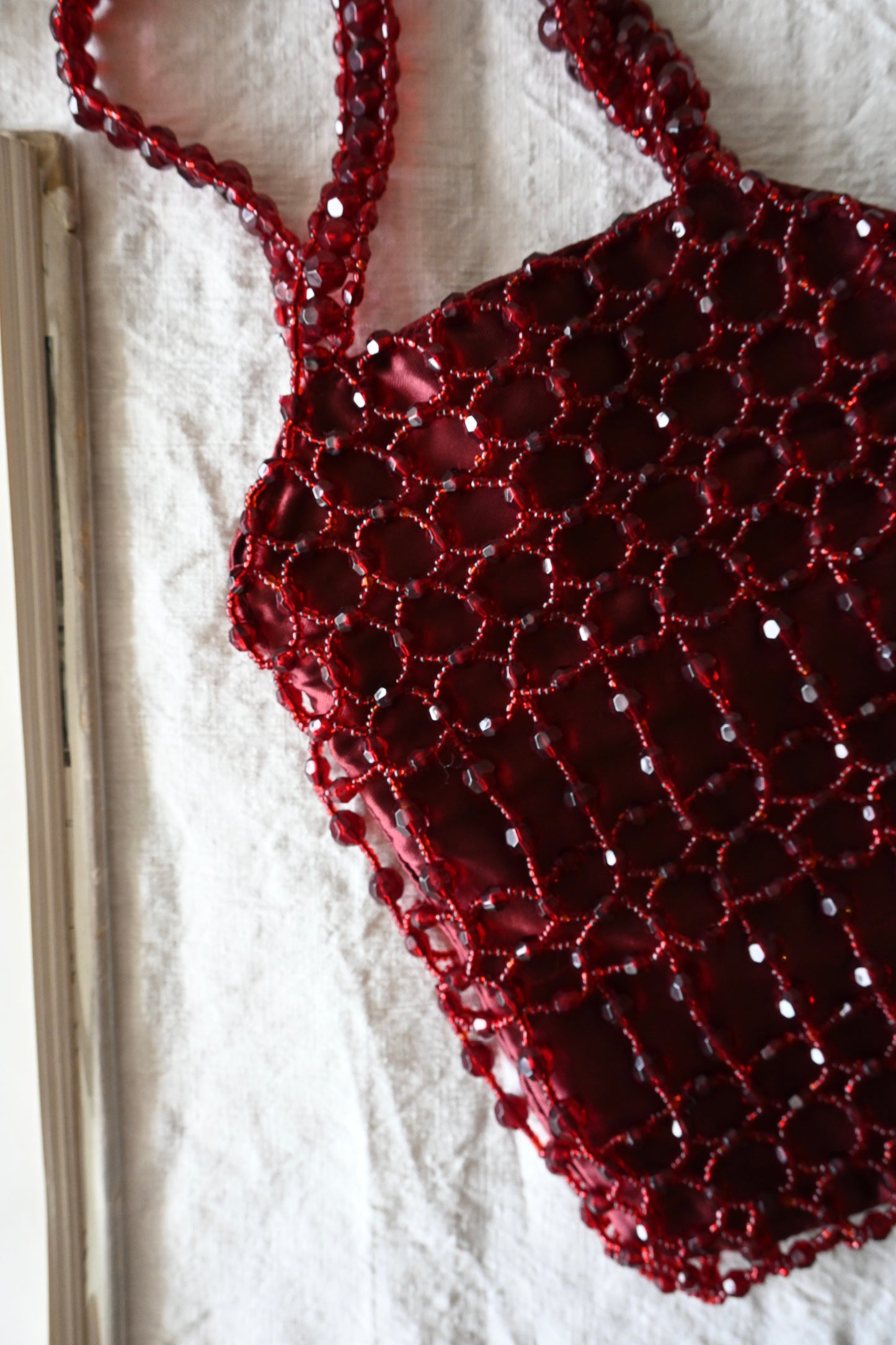 Beaded bag/BURGUNDY