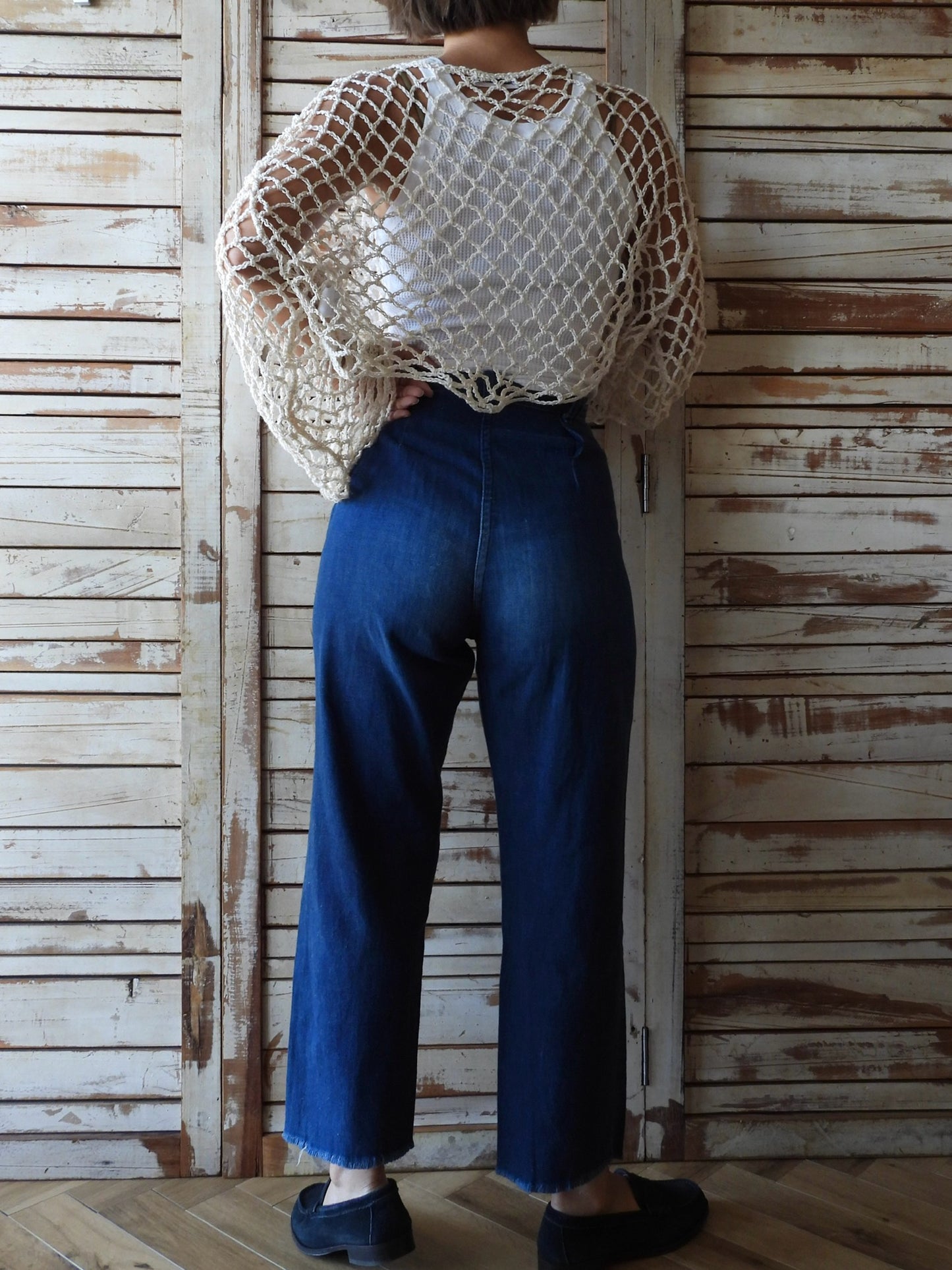 50's WESTERN GIRL RANCH PANTS/BLUE