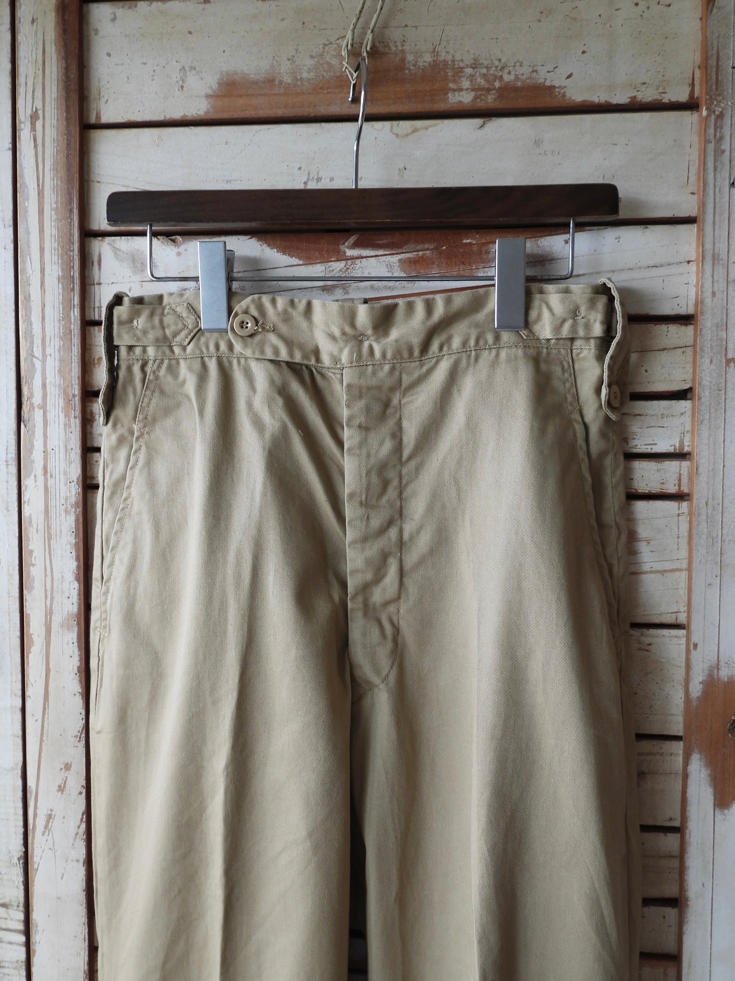 "DEAD STOCK" 80's Pakistan army chino pants/BEIGE