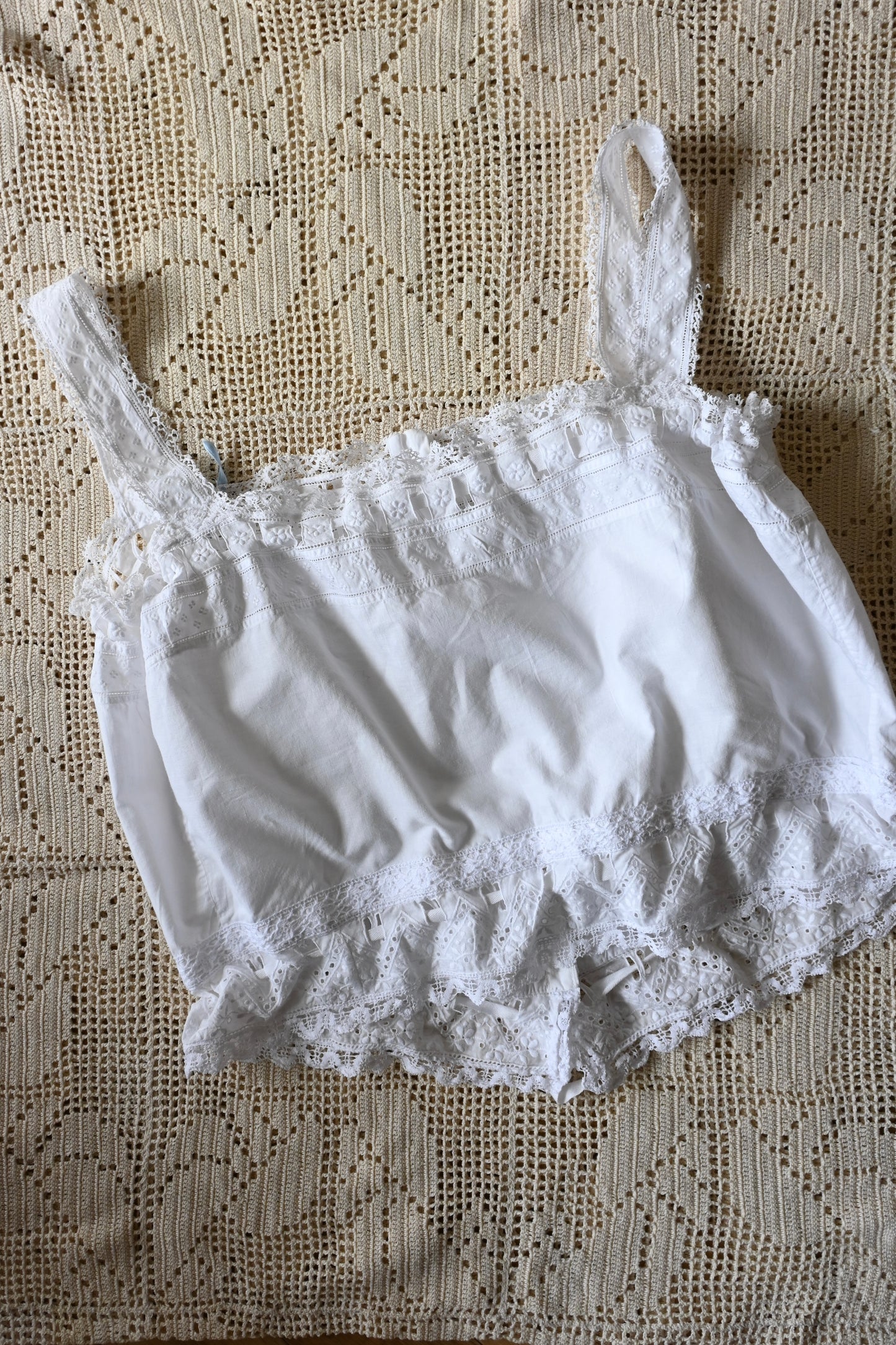 Lace bustier/WHITE