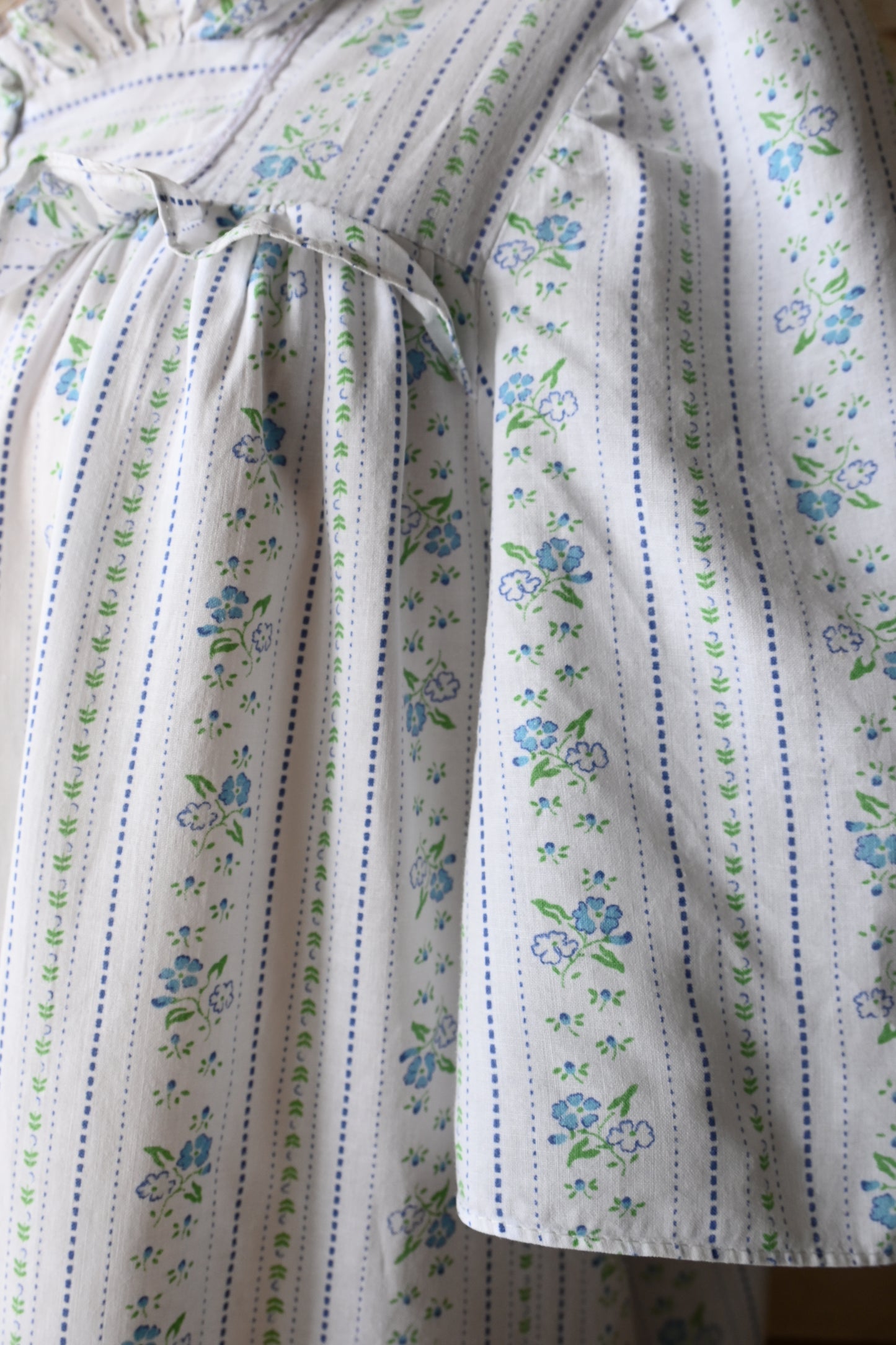 Flower cotton dress/WHITE