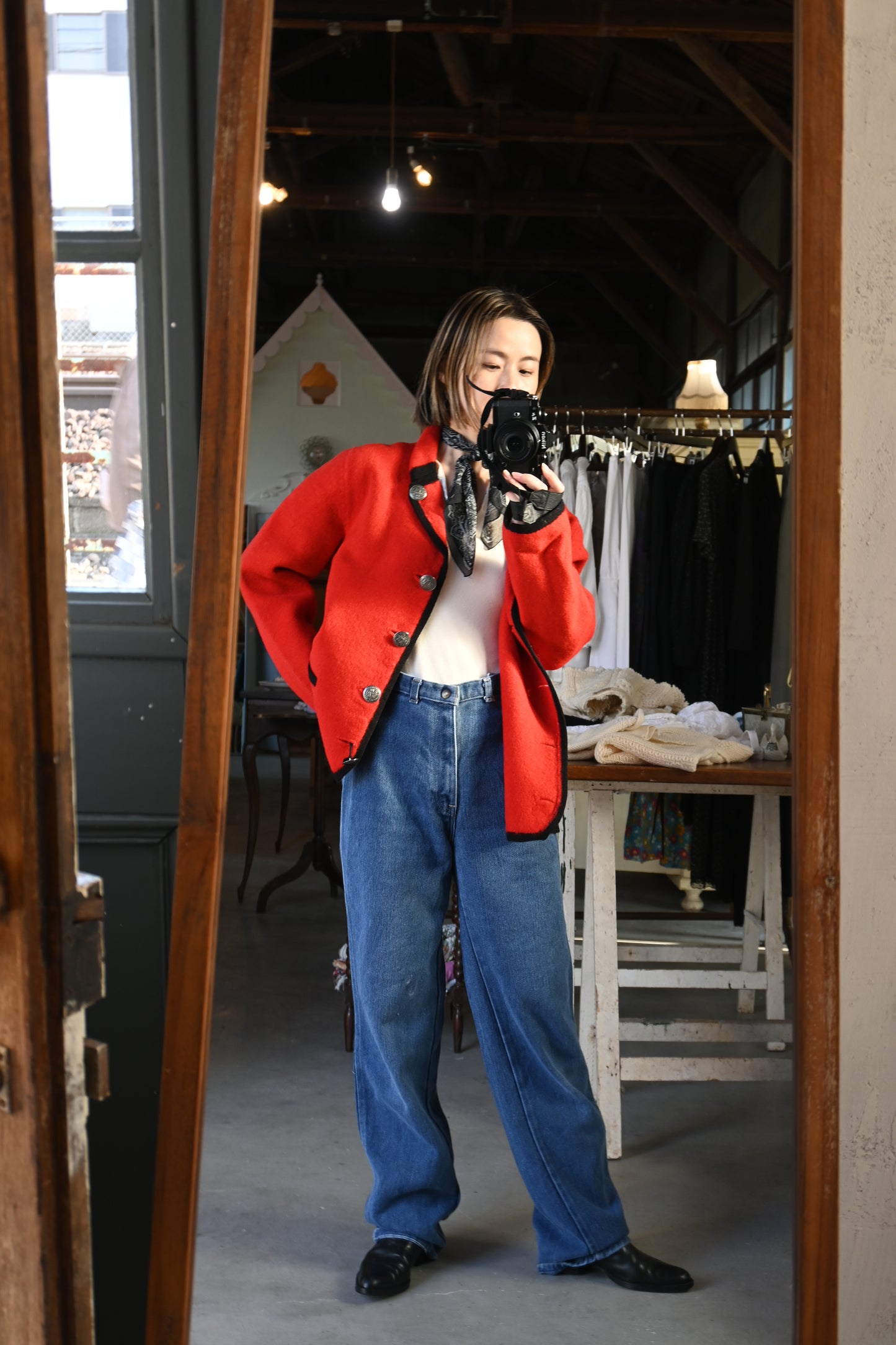 60's-70's "Orig Dachstein"Wool jacket/RED