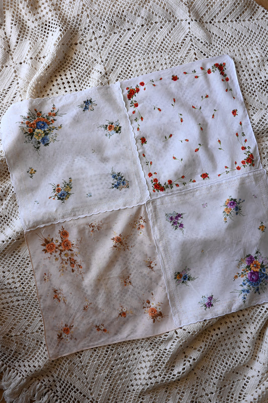 Flower handkerchief scarf/PONMOSIR