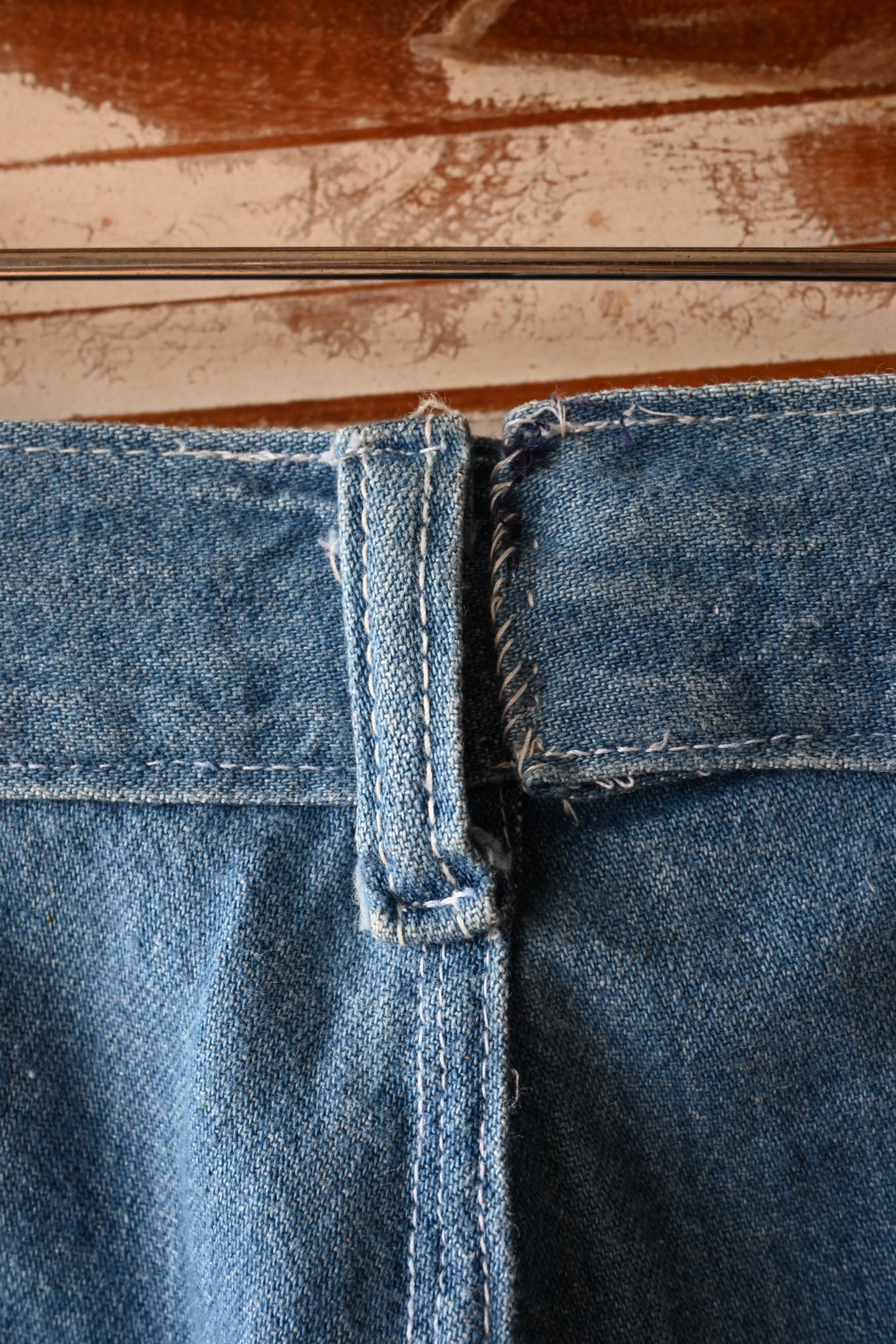 70's-80's USA Lee denim painter pants/BLUE