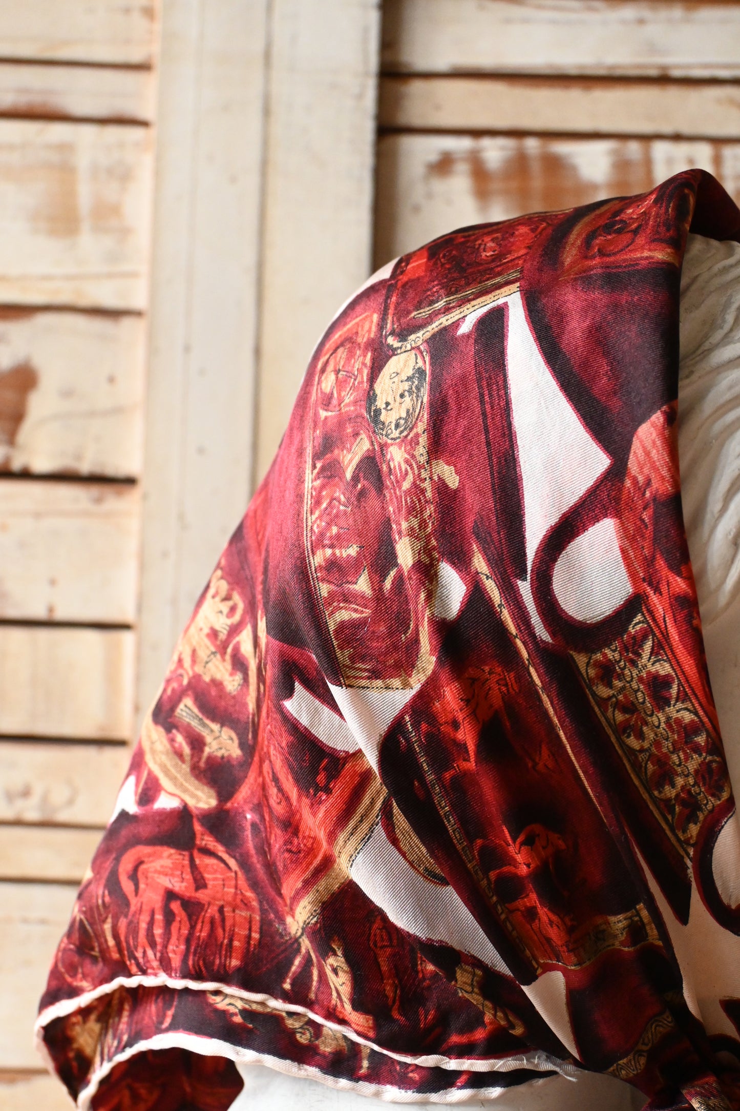 Vintage silk scarf/AMPHORA