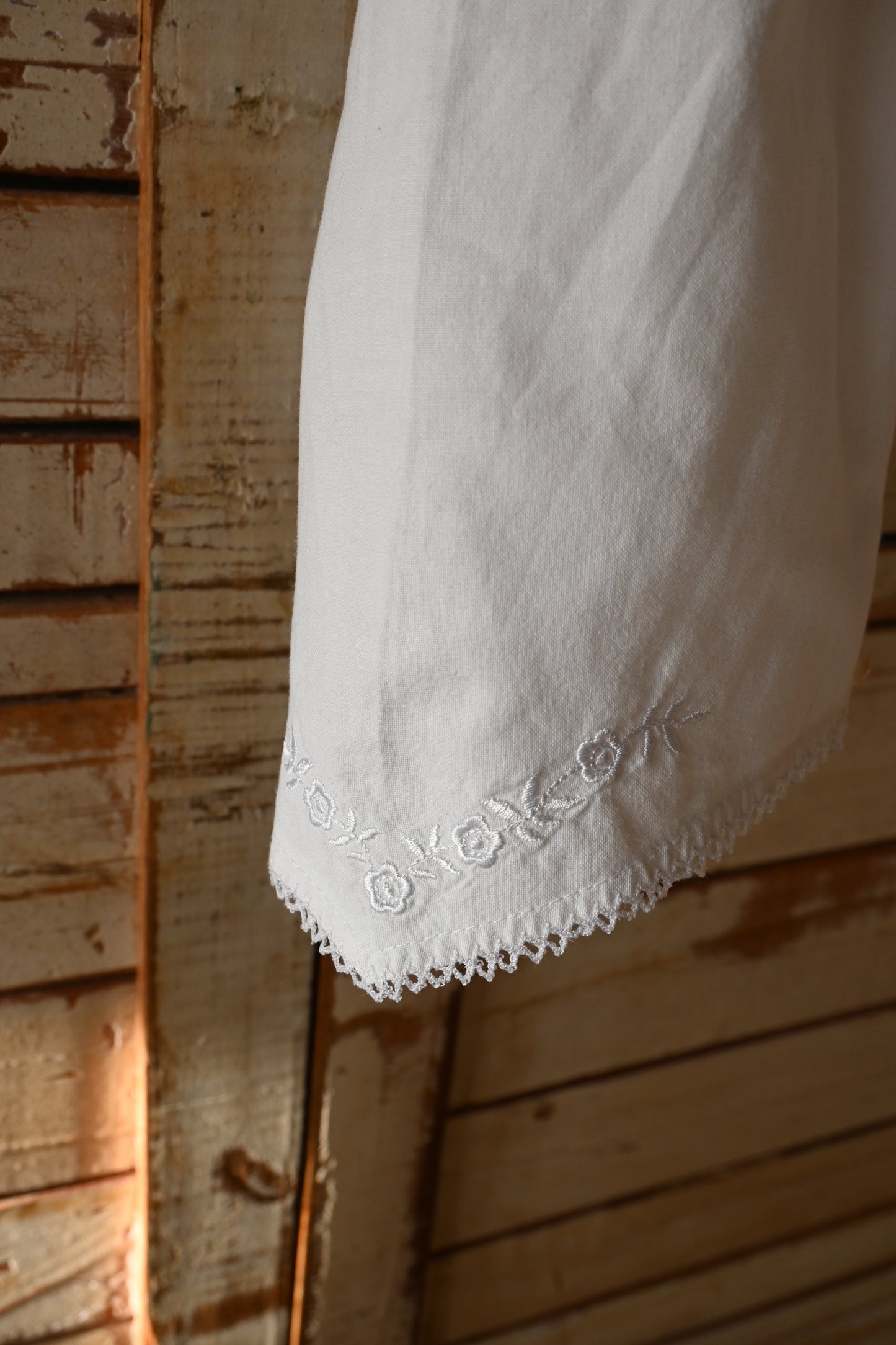 EURO Cropped shirring blouse/WHITE