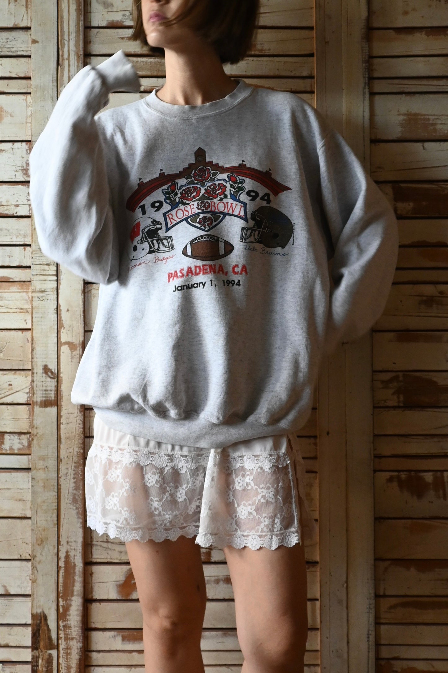 90's Rosebowl sweat shirt/GREY