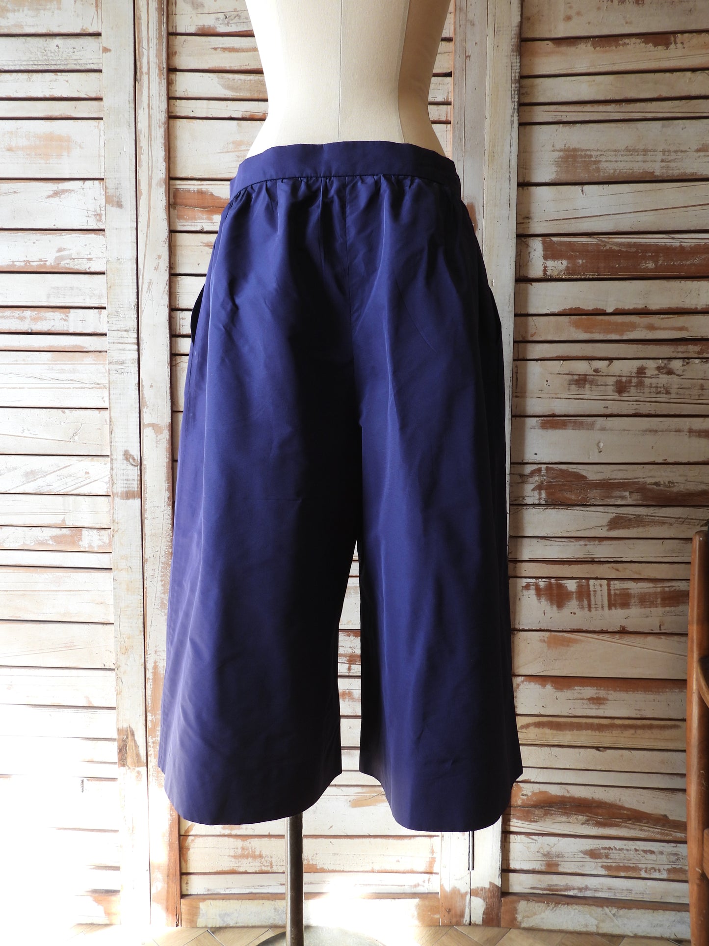 MIUMIU Cropped wide pants/NAVY