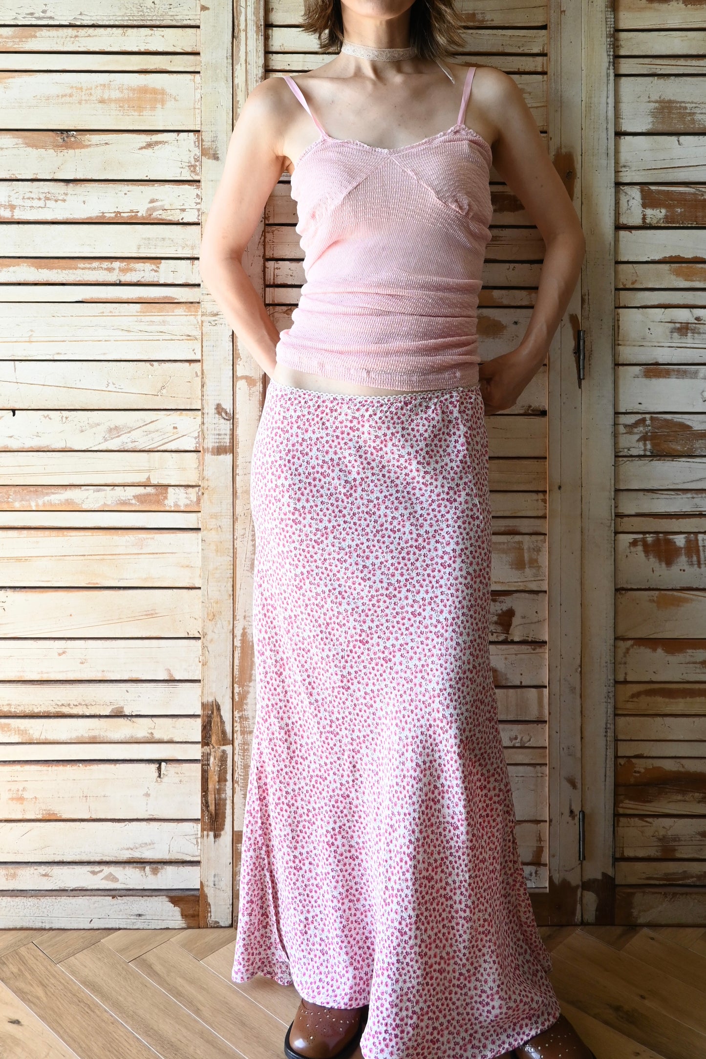 Flower pattern skirt