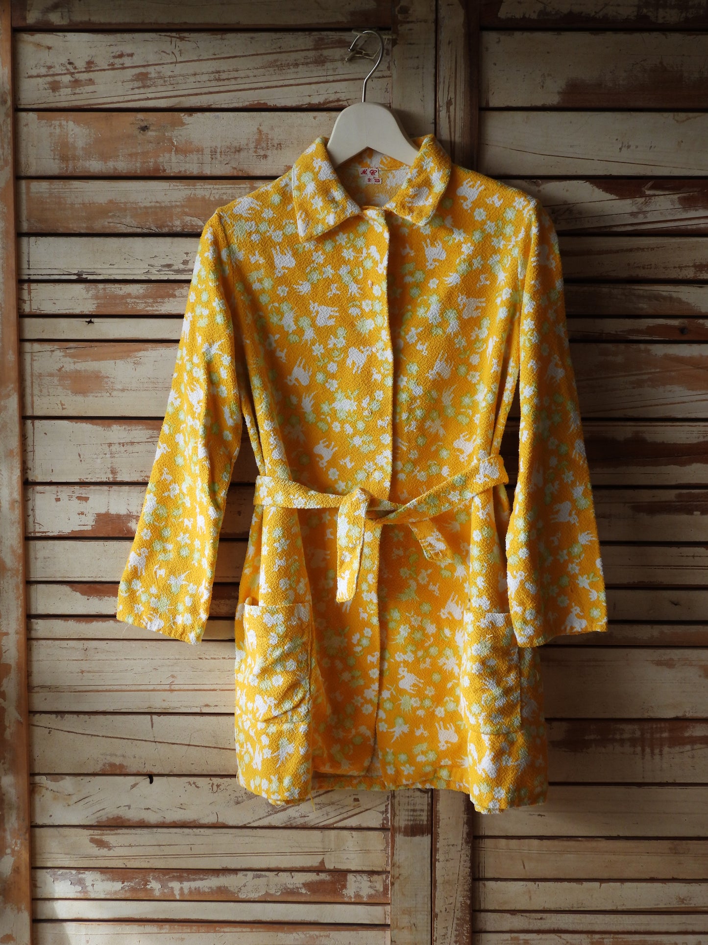 EURO Bambi pattern pile jacket/YELLOW