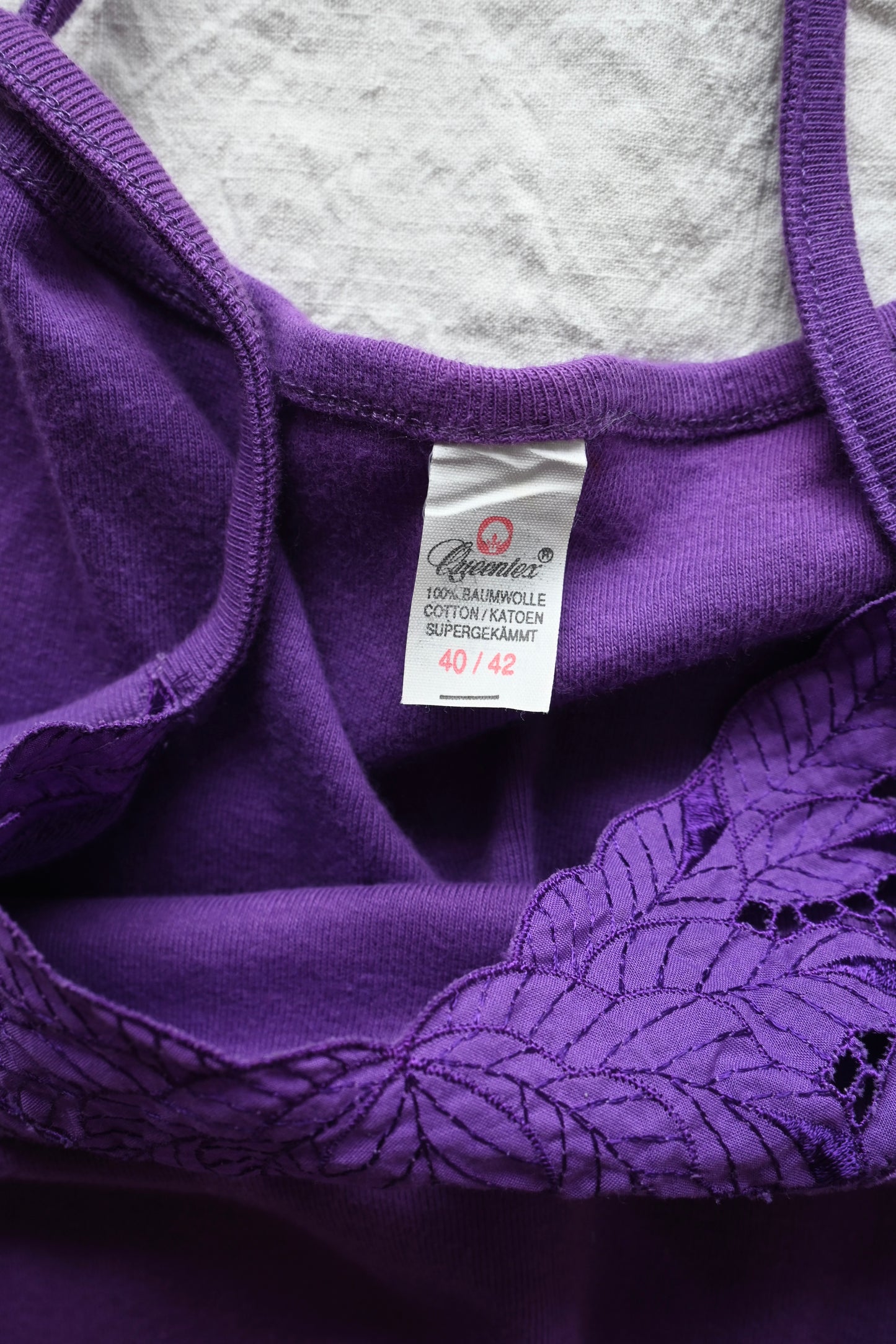 EURO Cotton underwear top/PURPLE