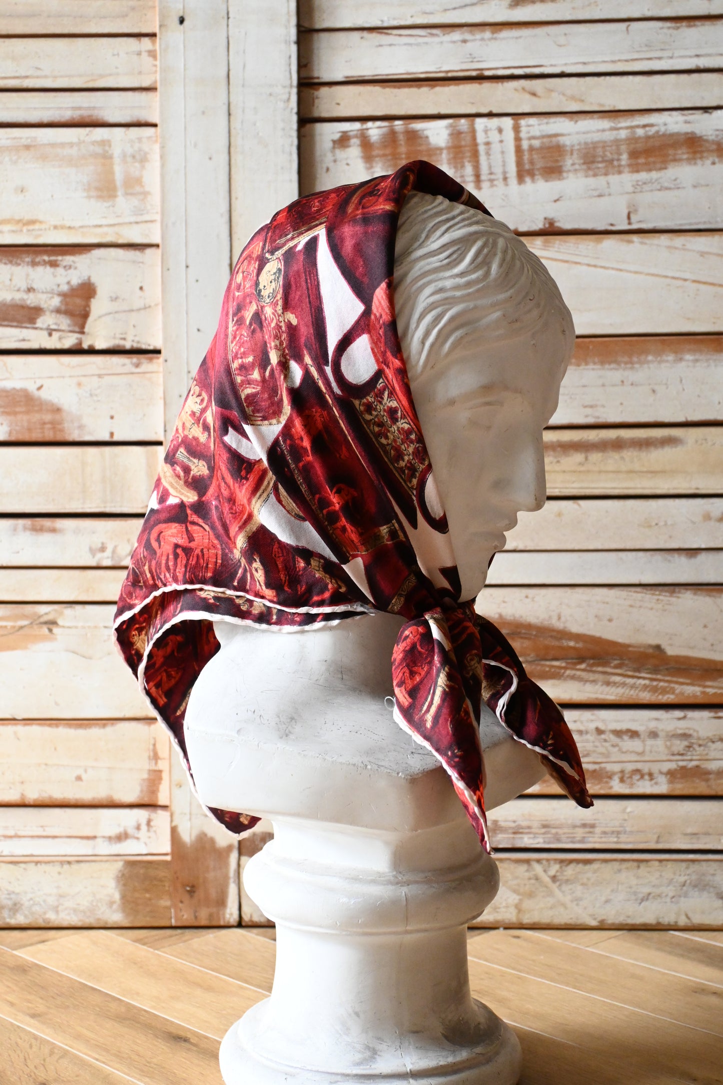 Vintage silk scarf/AMPHORA
