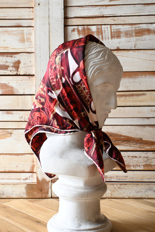 Vintage silk scarf/AMPHORA