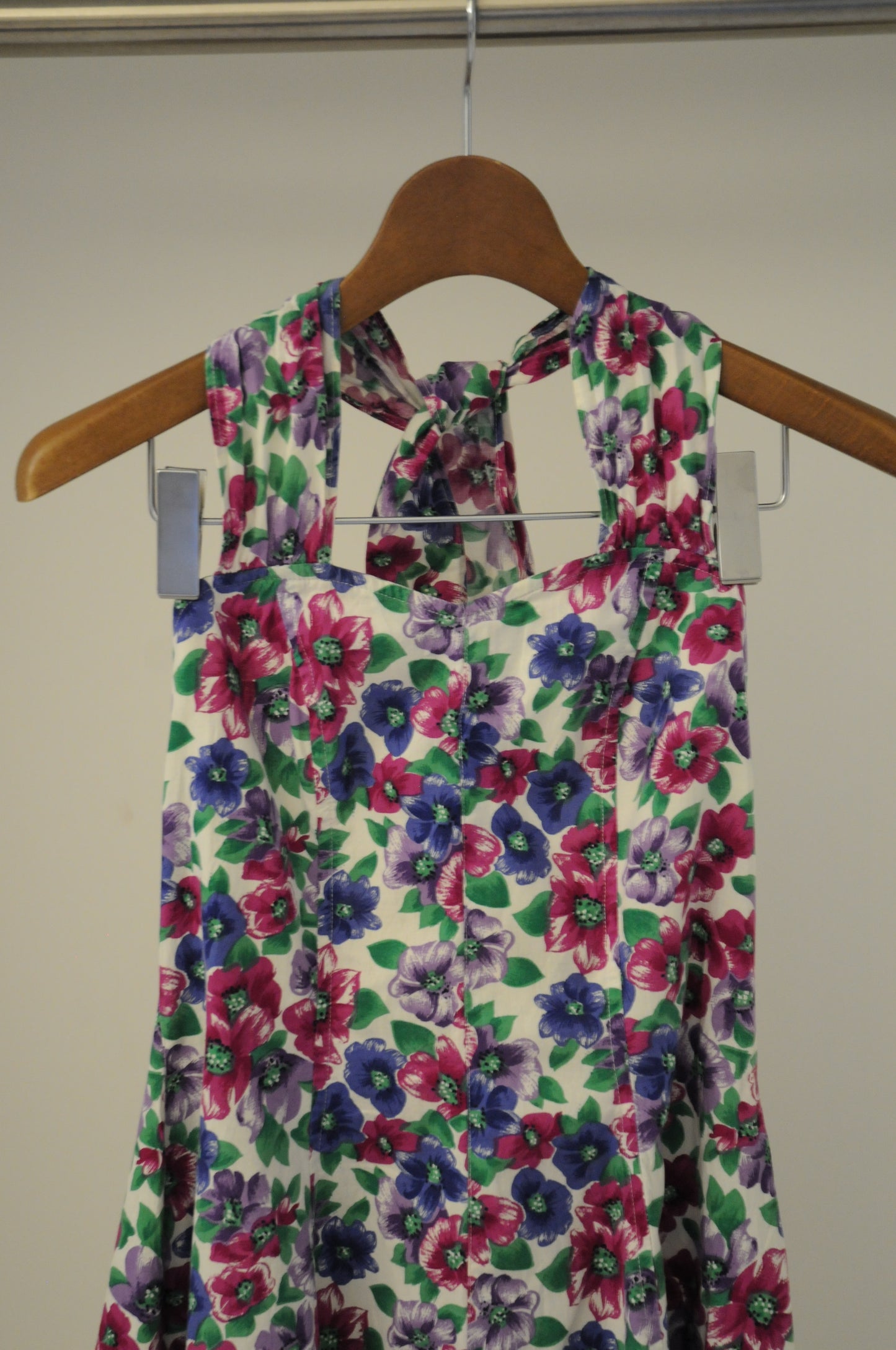 Flower printed rompers/WHITE/PURPLE/BLUE