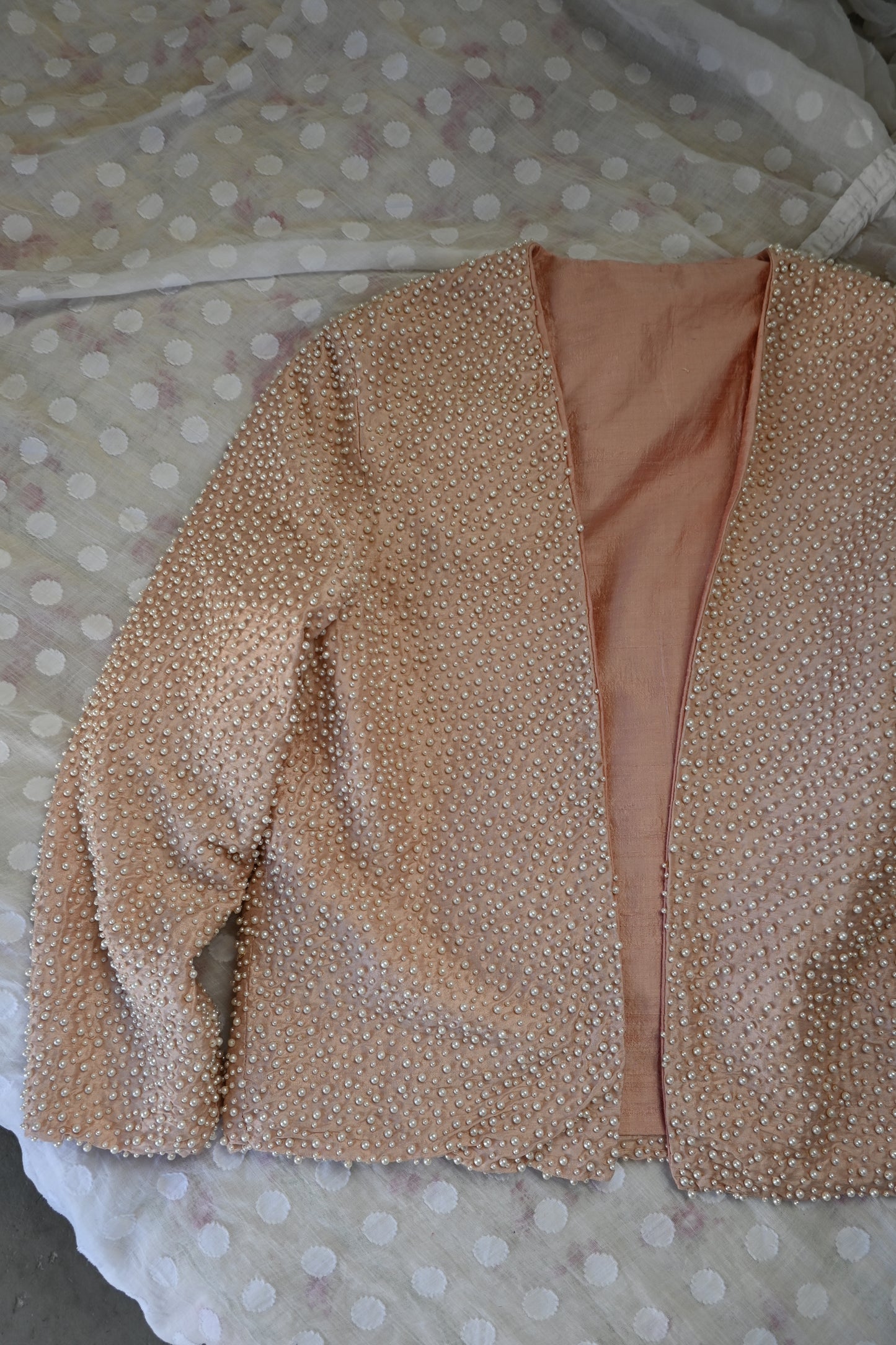 Pearl jacket/BABY PINK