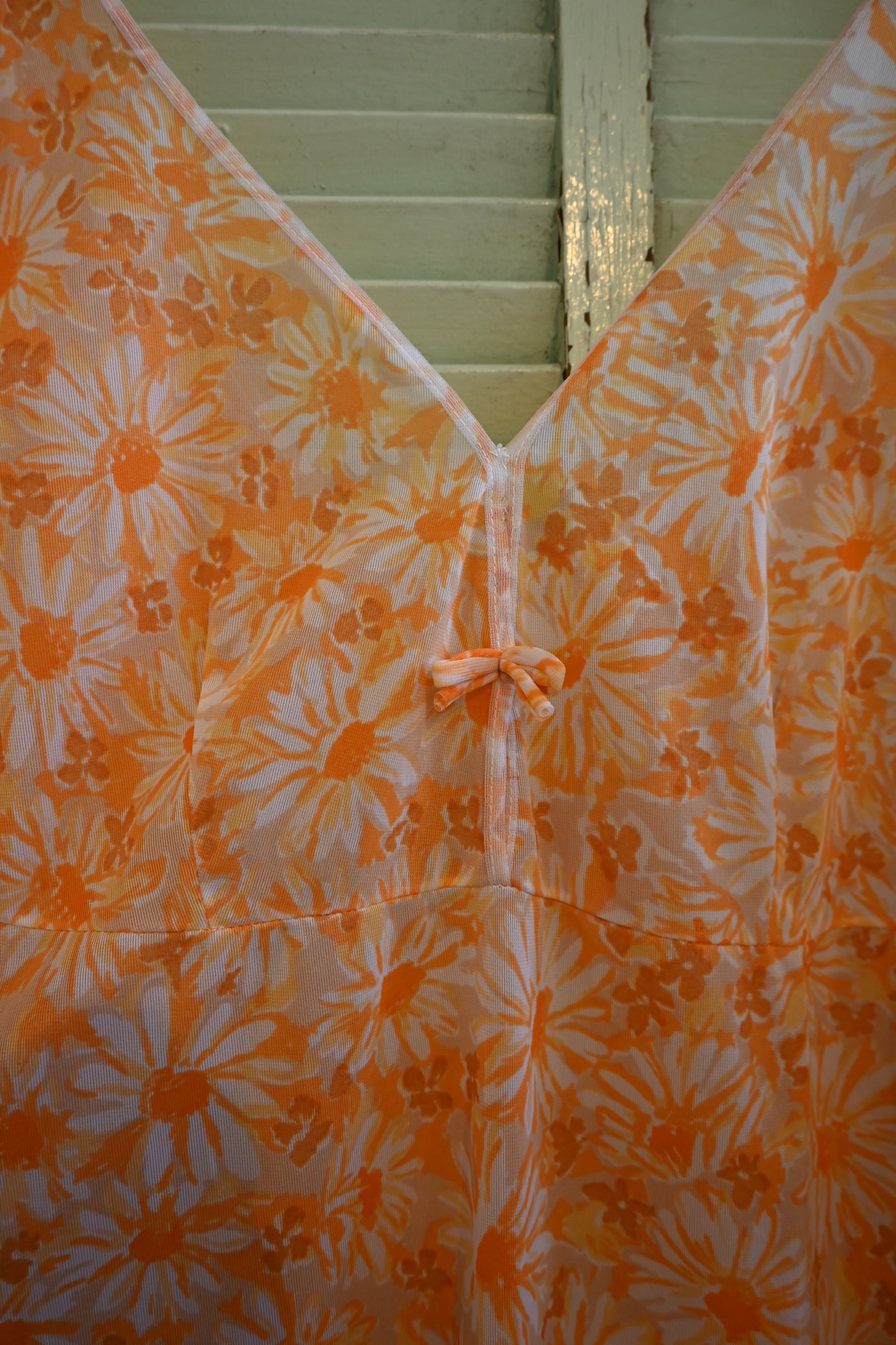 Flower slip dress/ORANGE