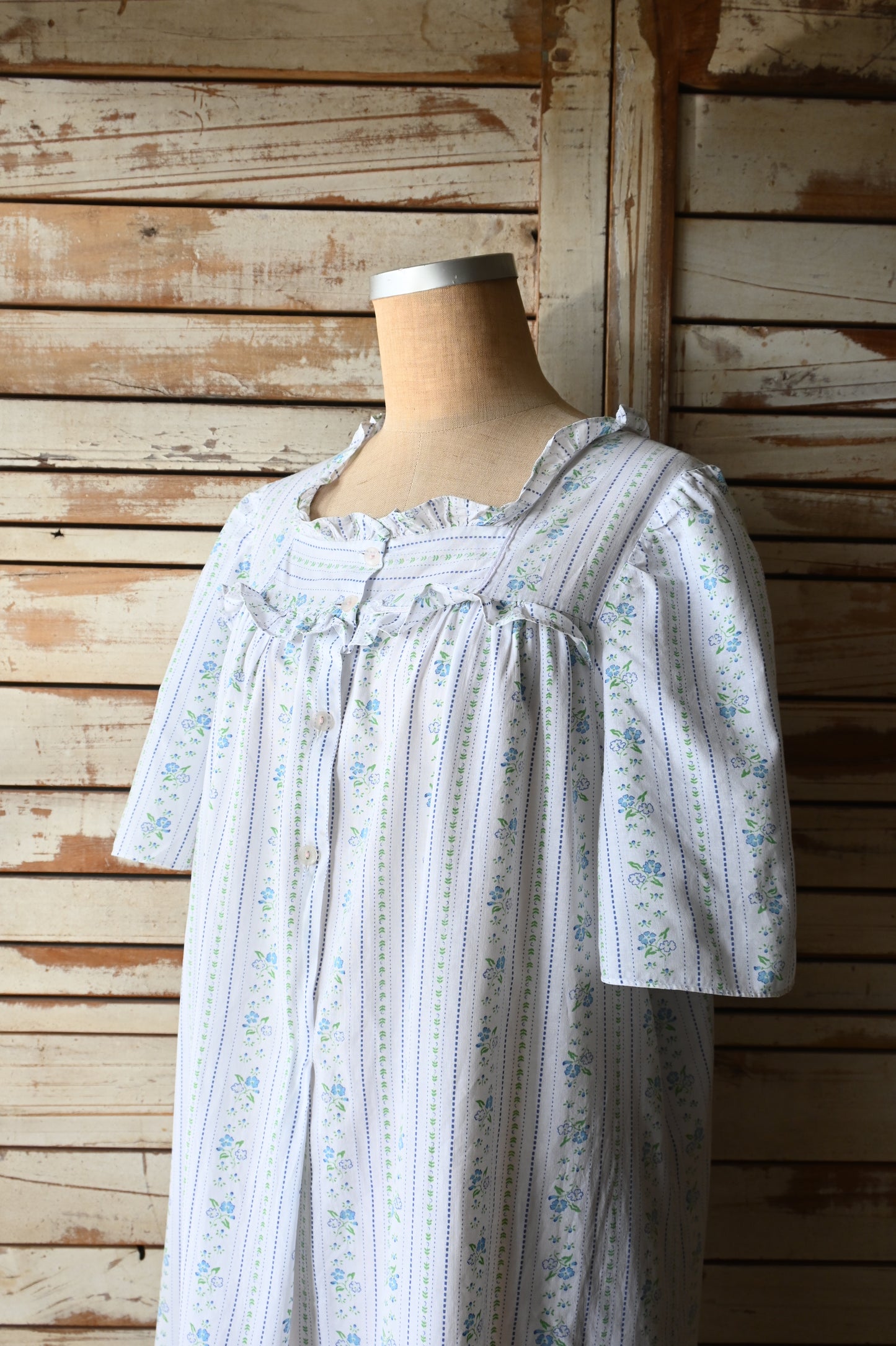Flower cotton dress/WHITE