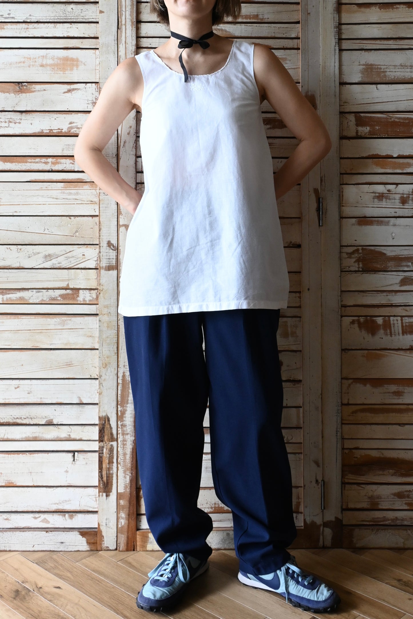 N/S Cotton top/WHITE