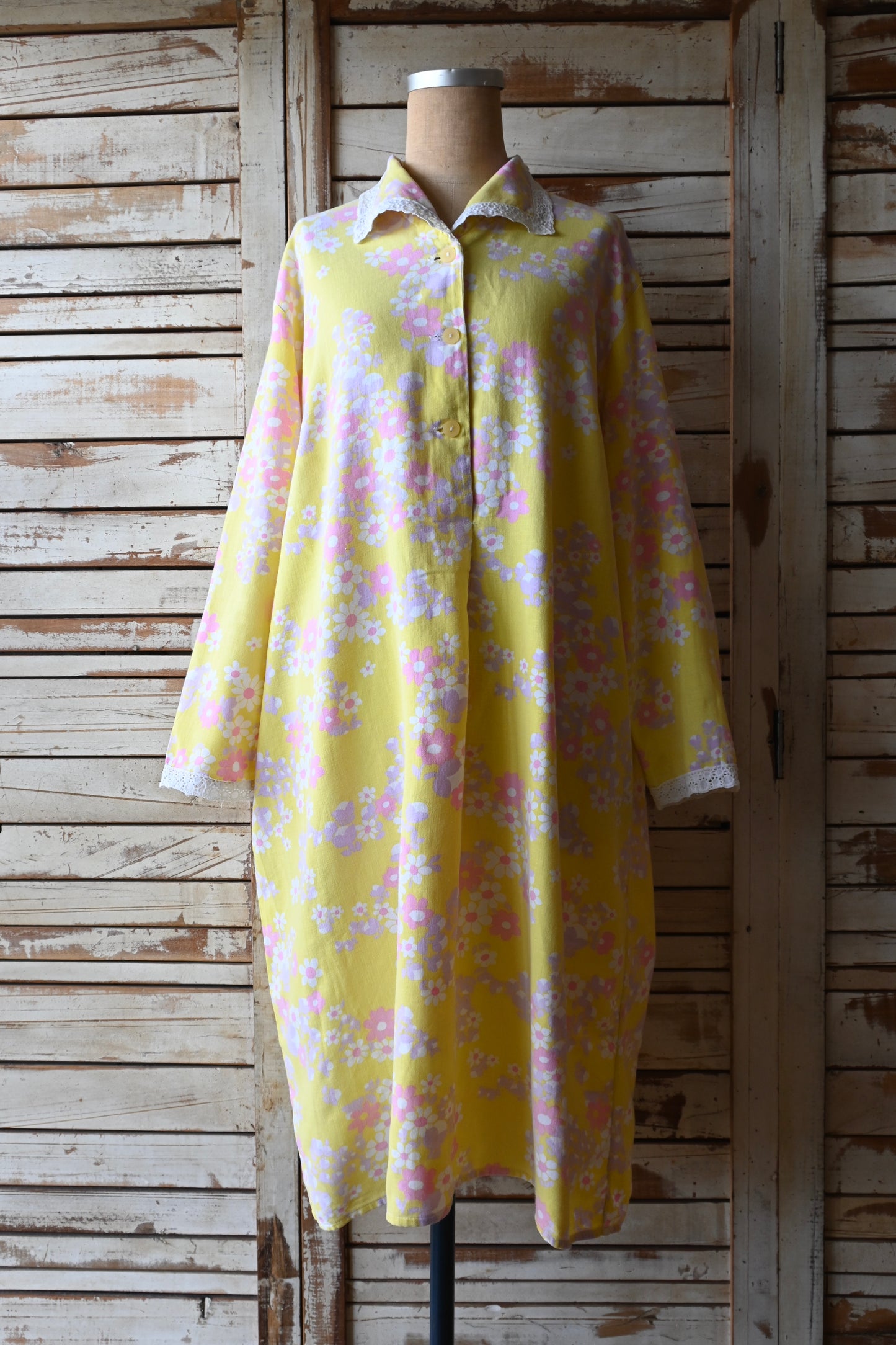 60's Flower dress/YELLOW