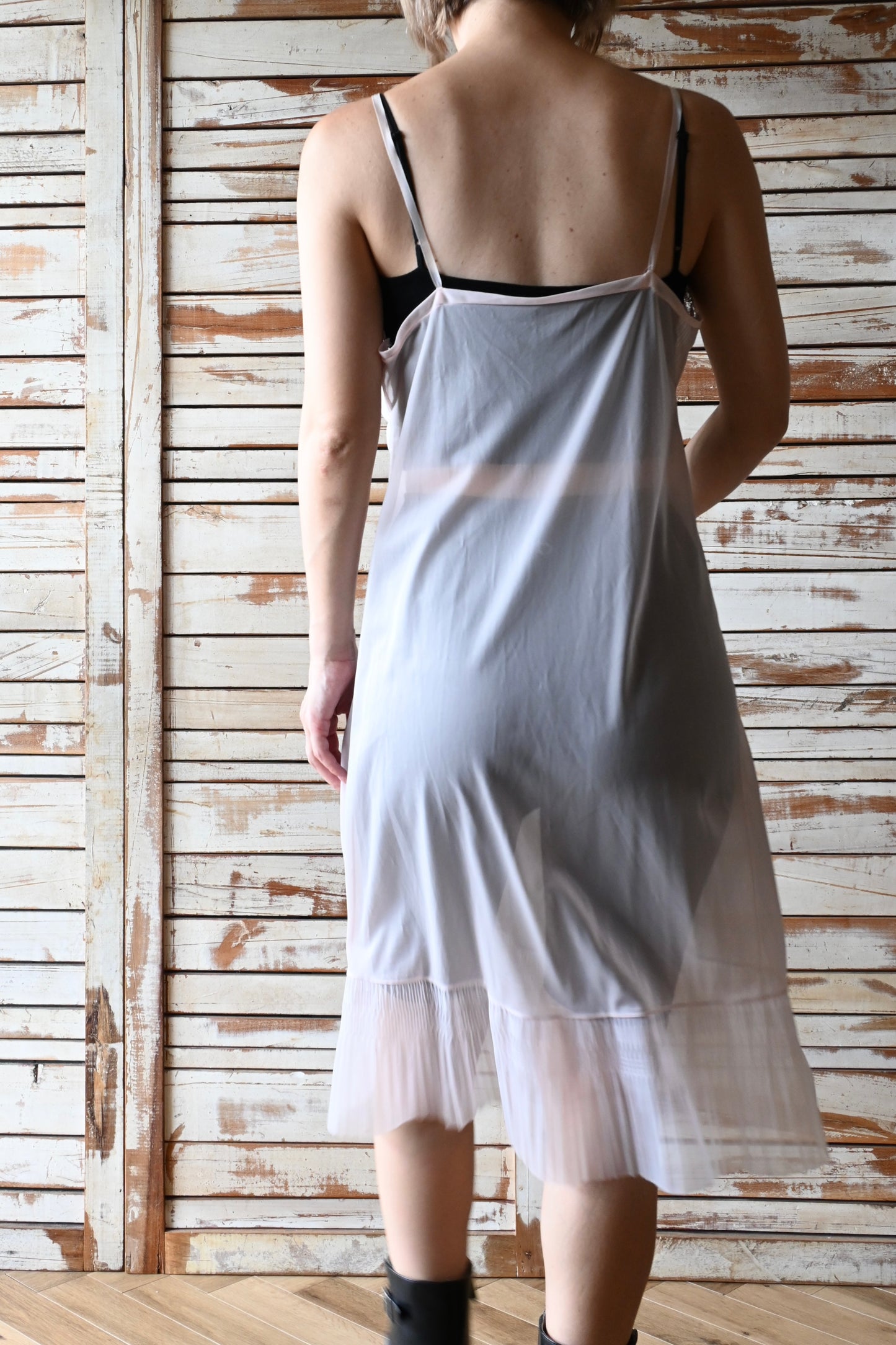 Sheer slip dress/PINK