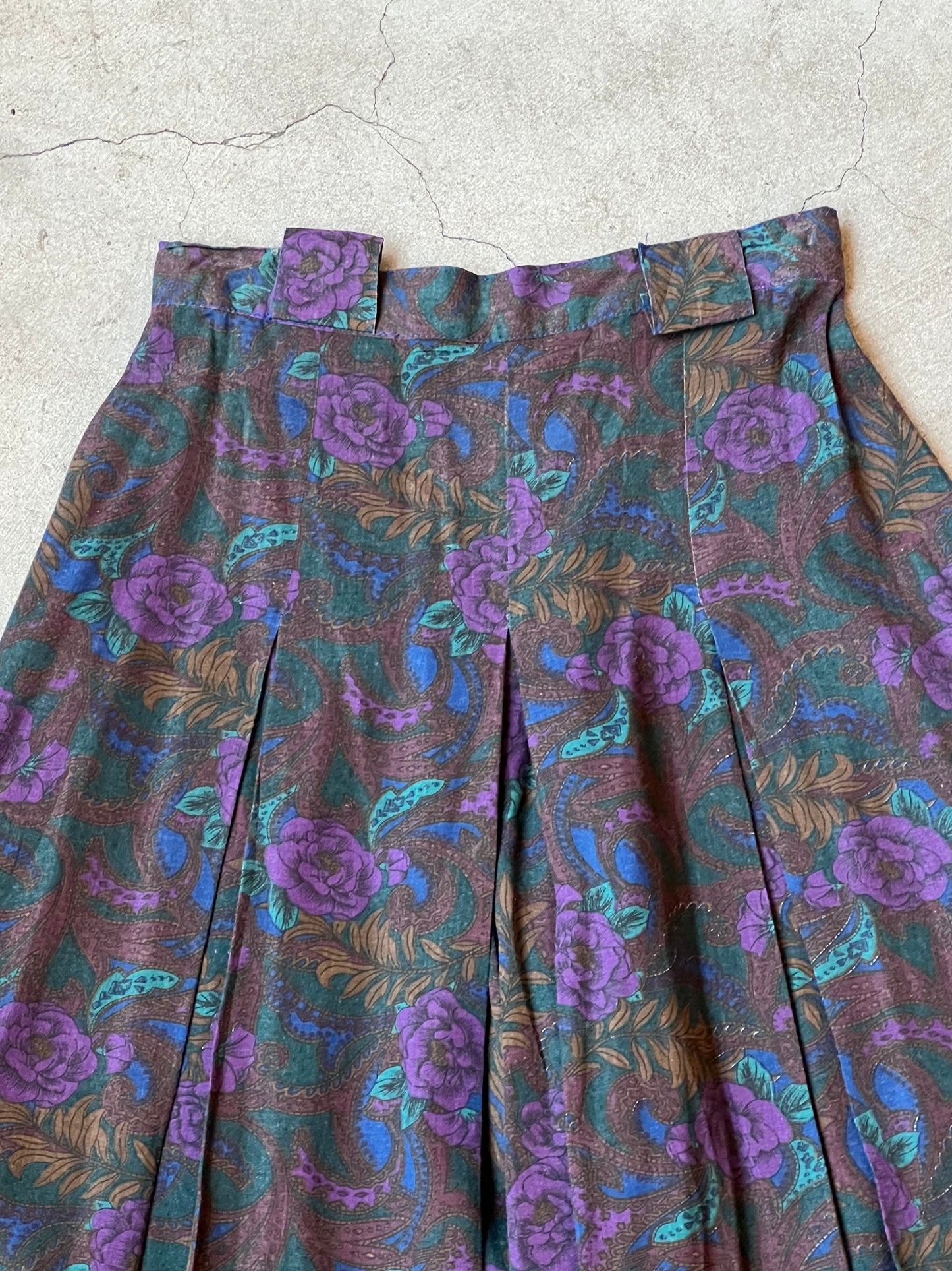 80's Flower midi pants