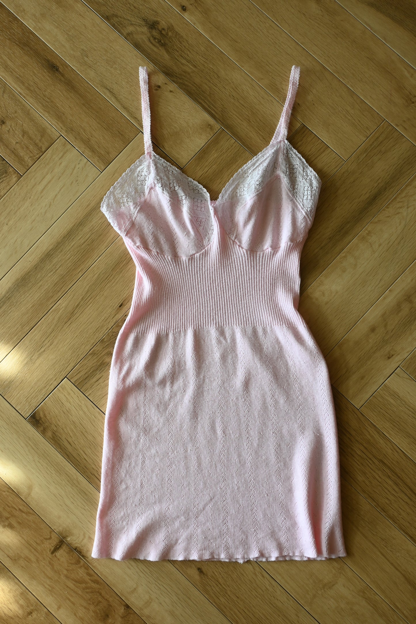 EURO Cotton lace camisole/BABYPINK