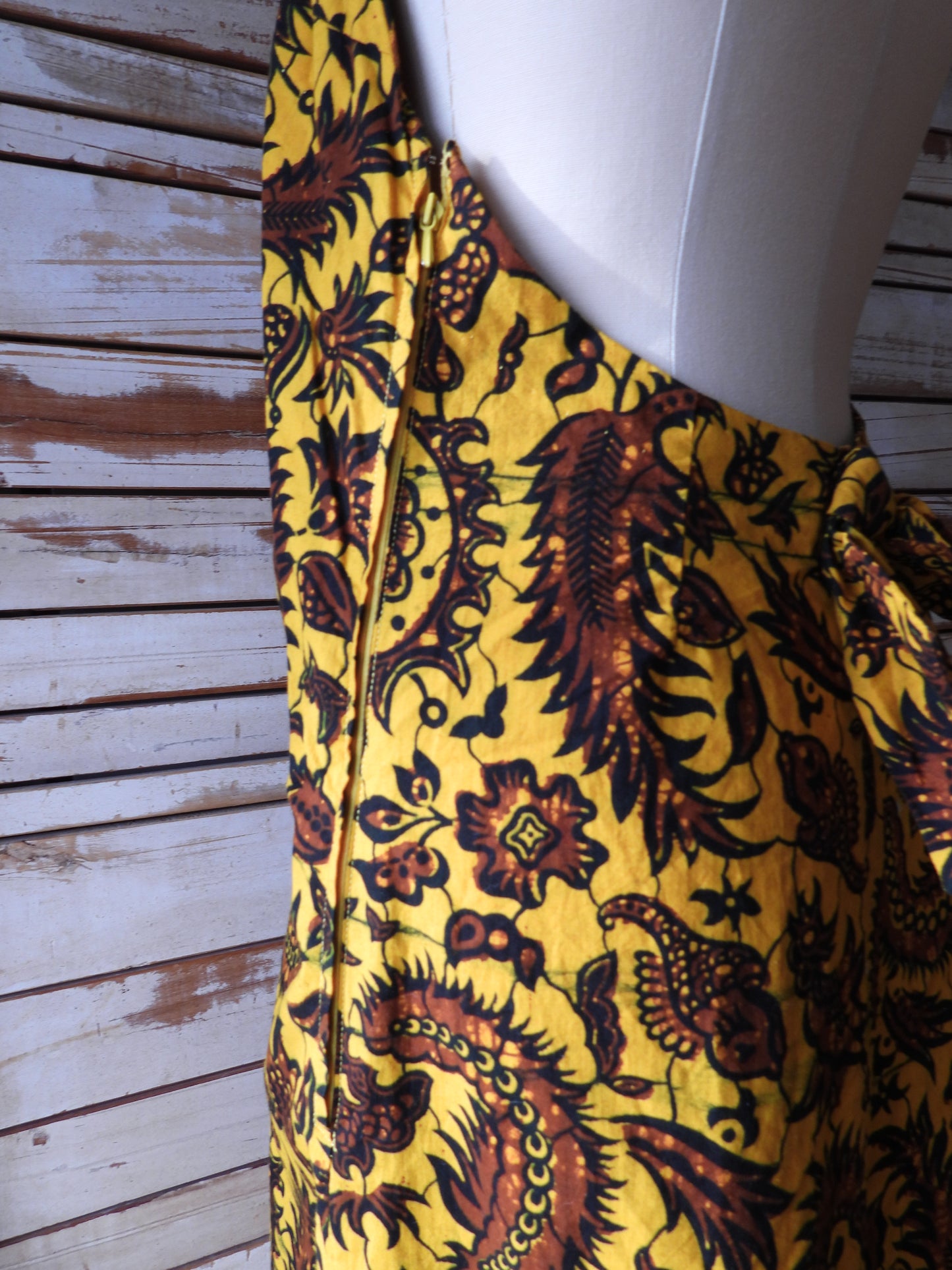 African printed cross dress/YELLOW