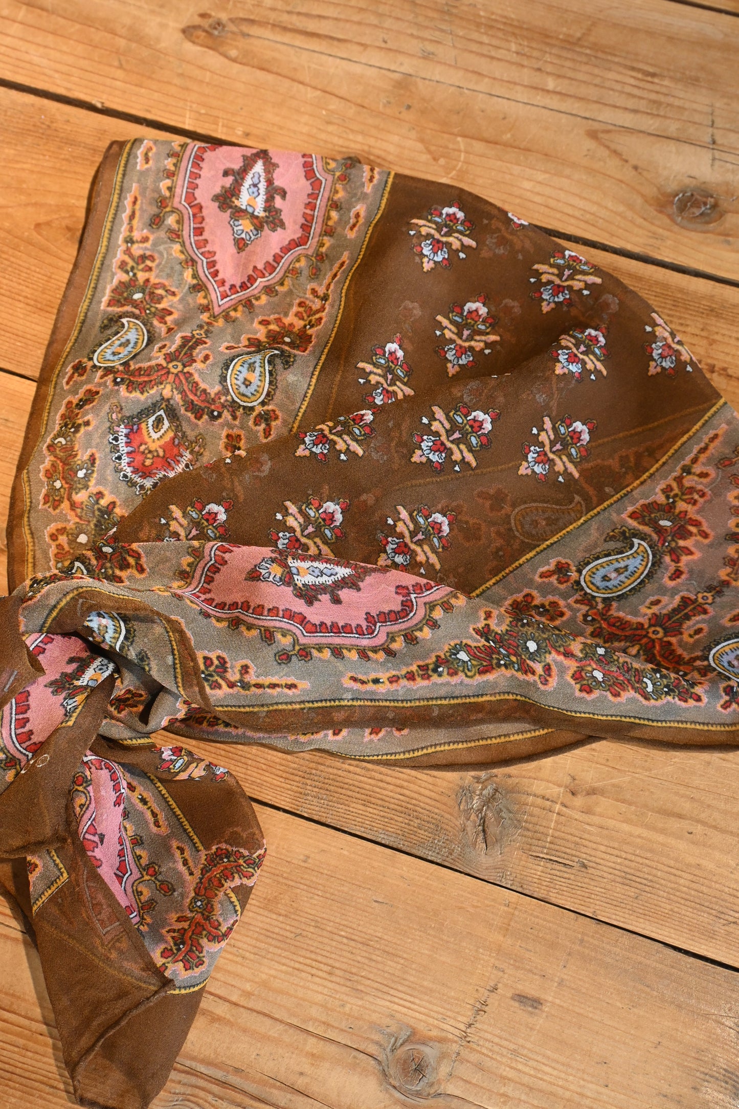 Vintage echo scarf/BROWN