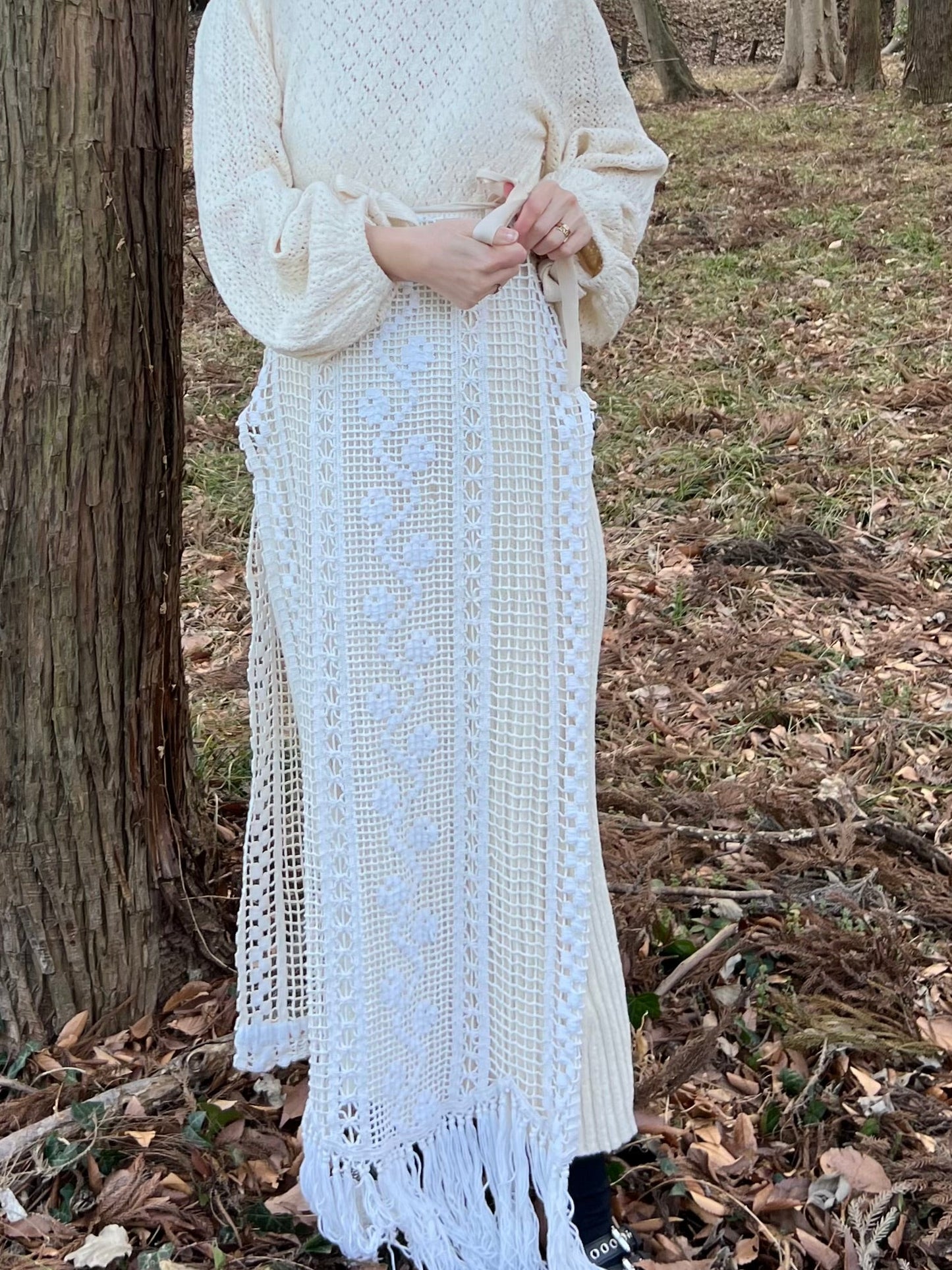 Crochet lace wrap/PONMOSIR