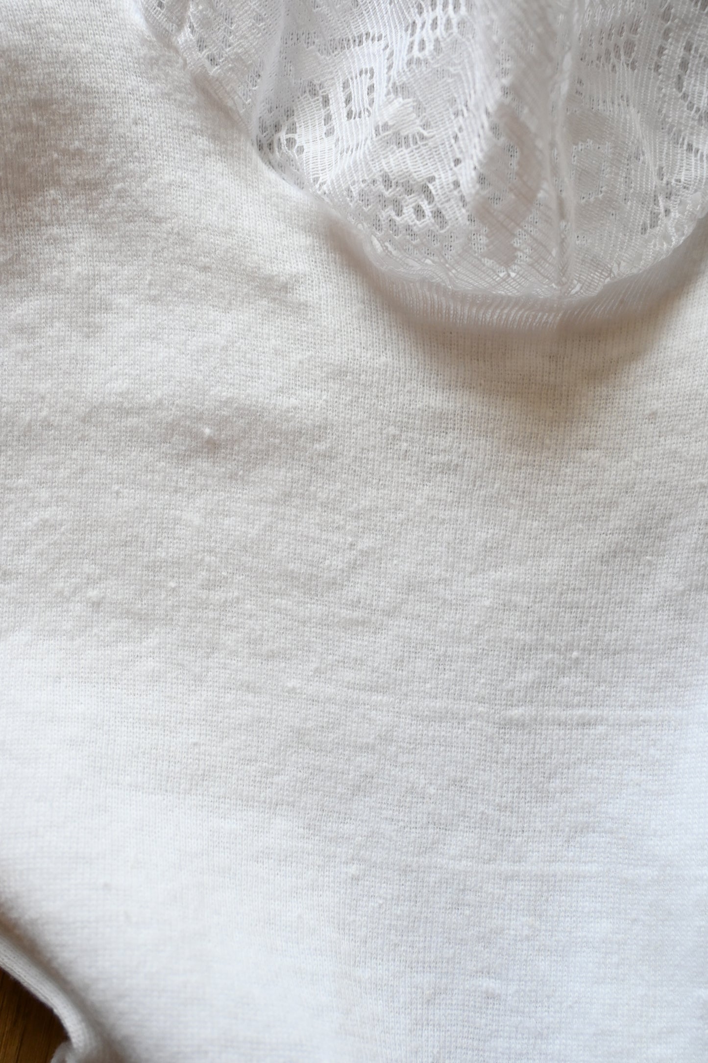 EURO Cotton lace camisole/WHITE