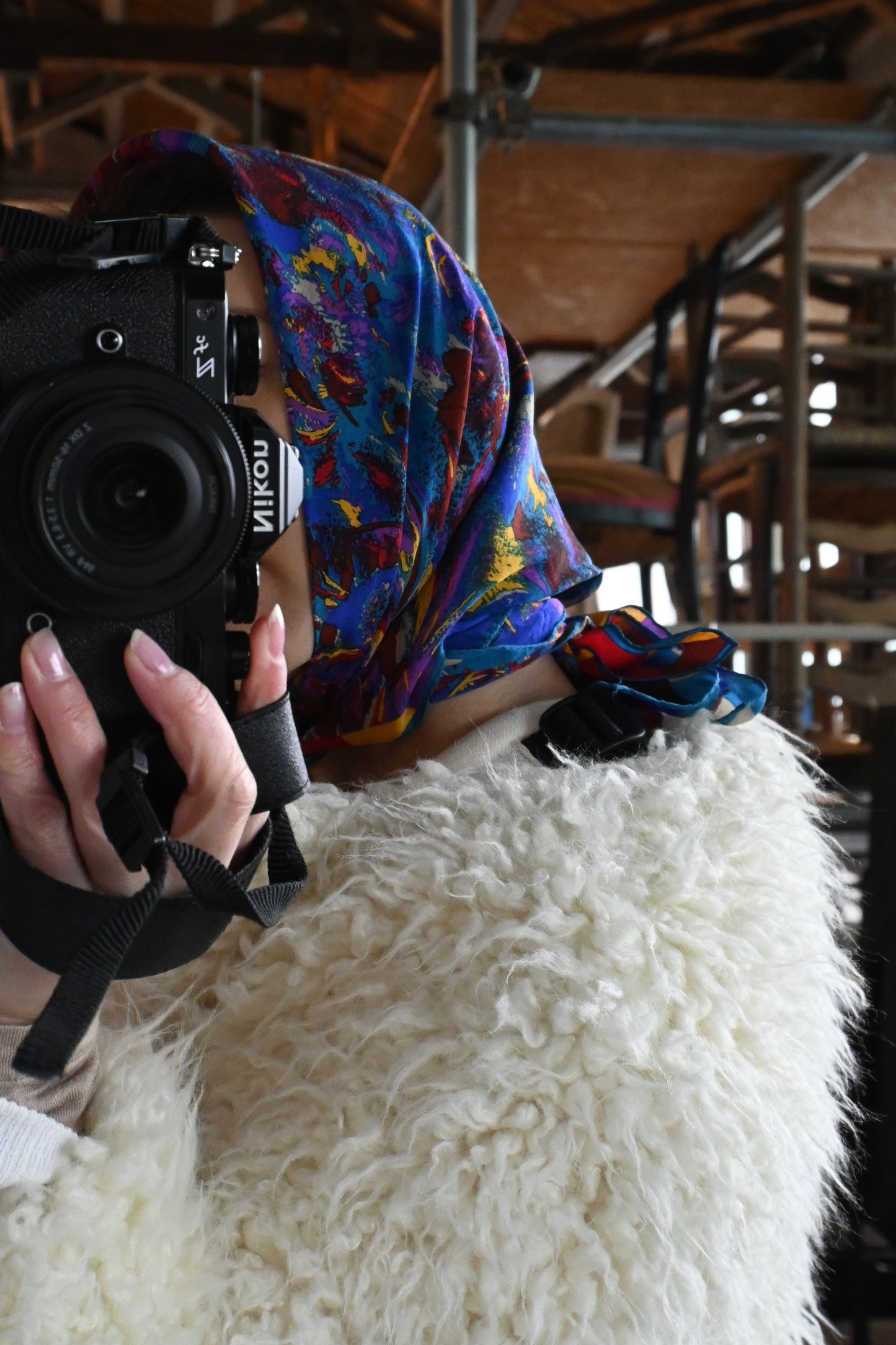 Vintage silk scarf/MULTI