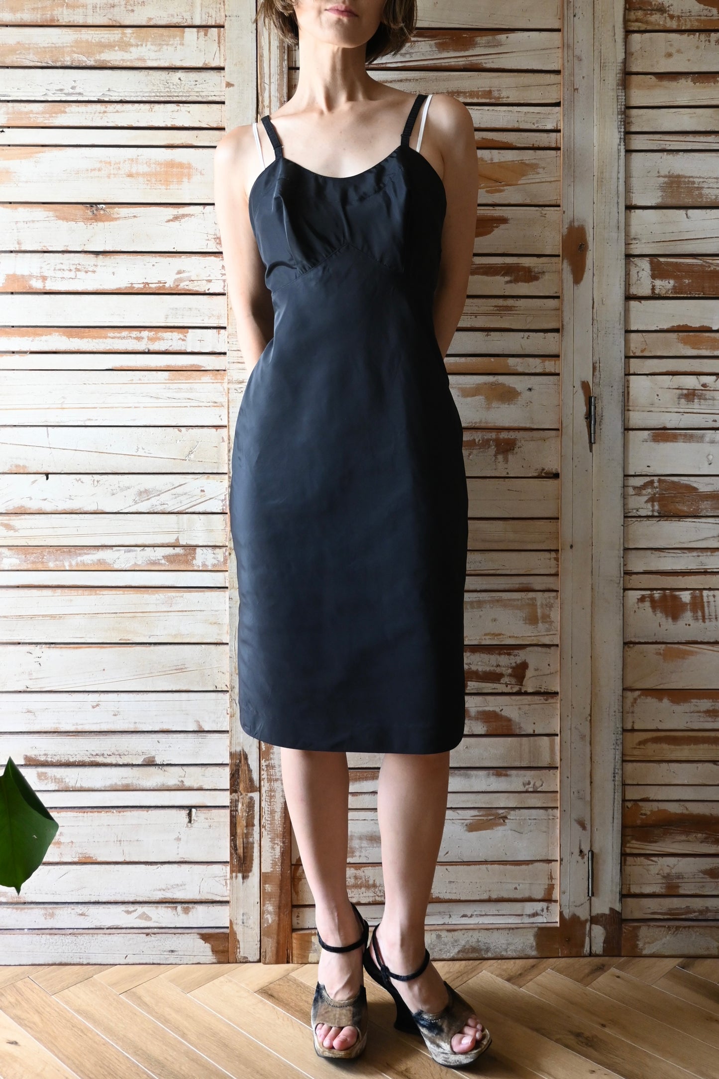 50's Little black dress/BLACK
