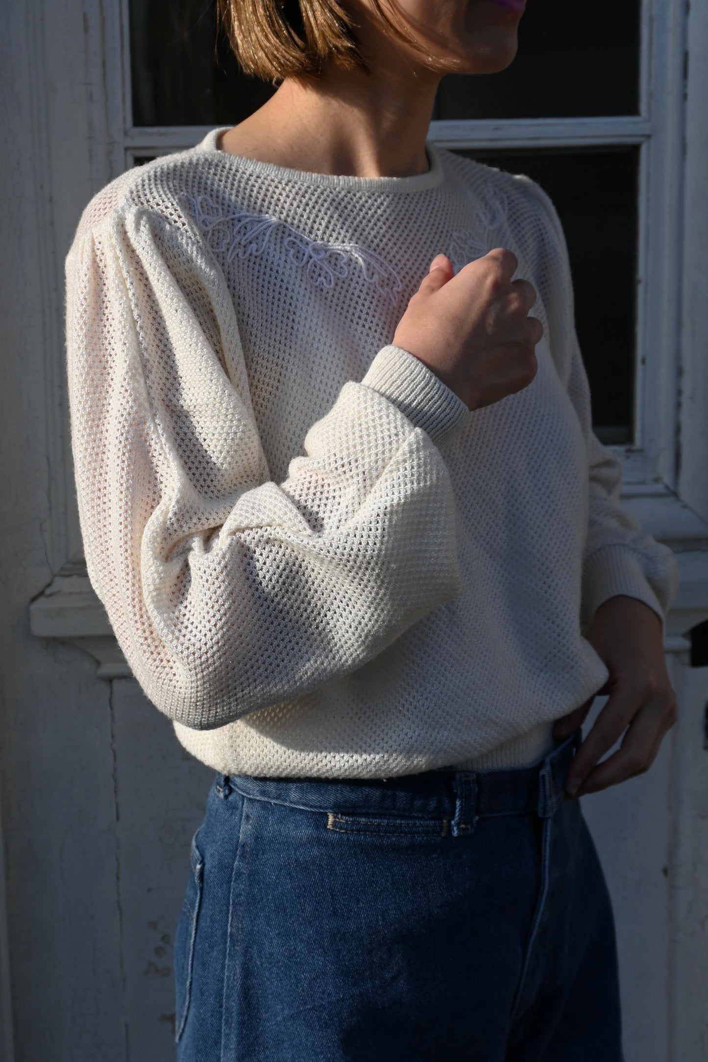 Knit sweater/IVORY