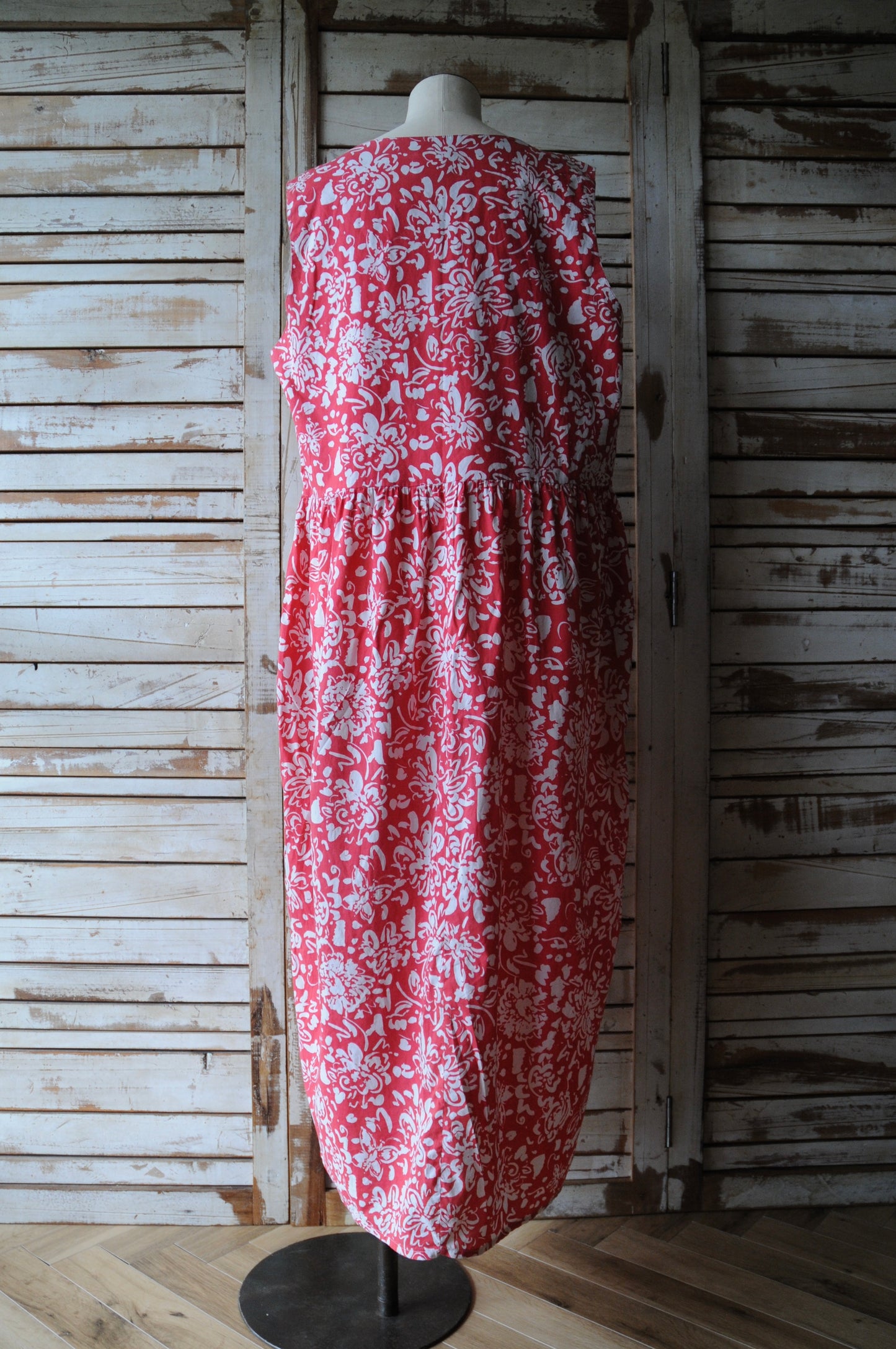 80's "Laura ashley" flower dress/RED