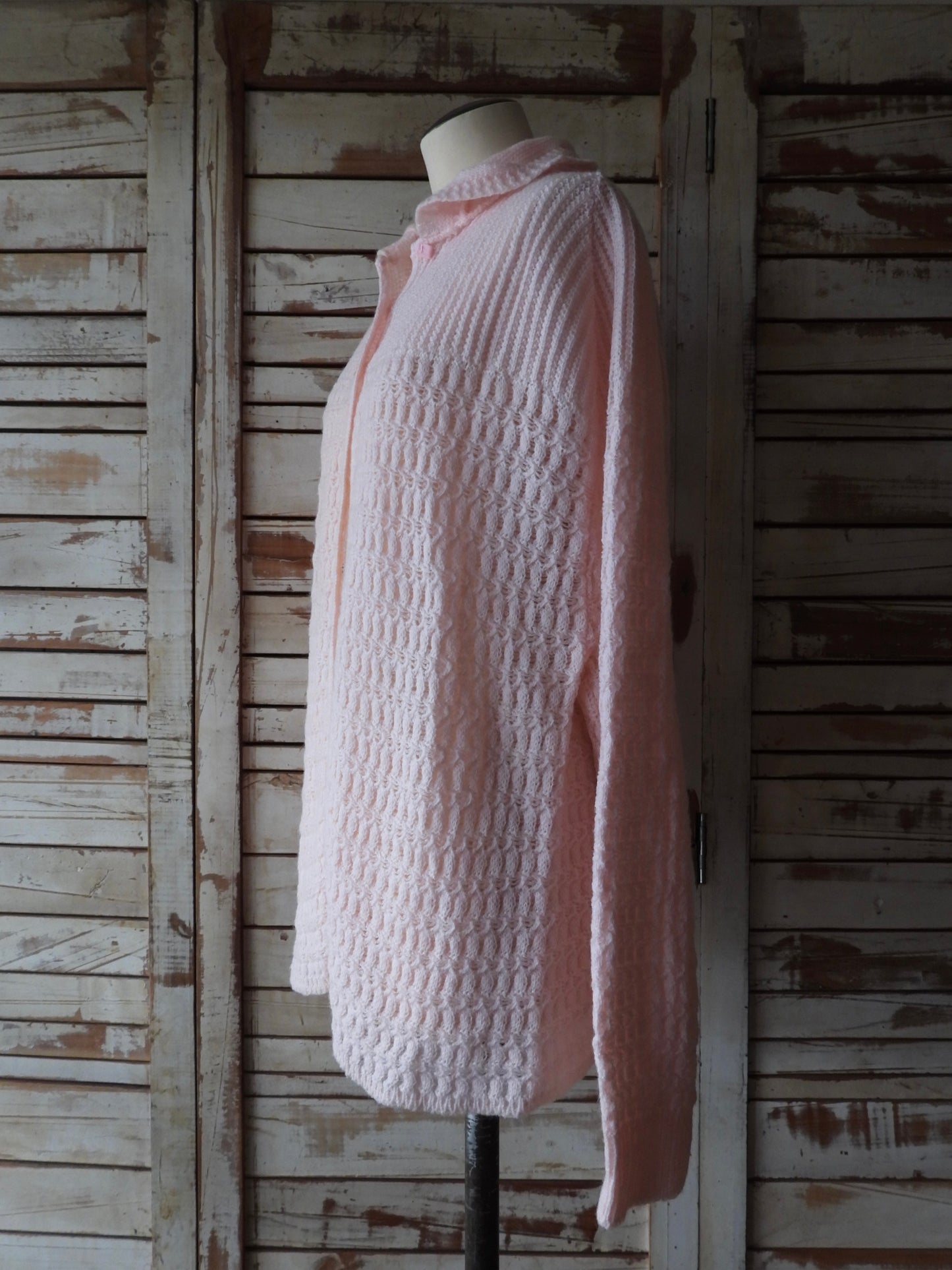 Pink knit bed jacket/PINK