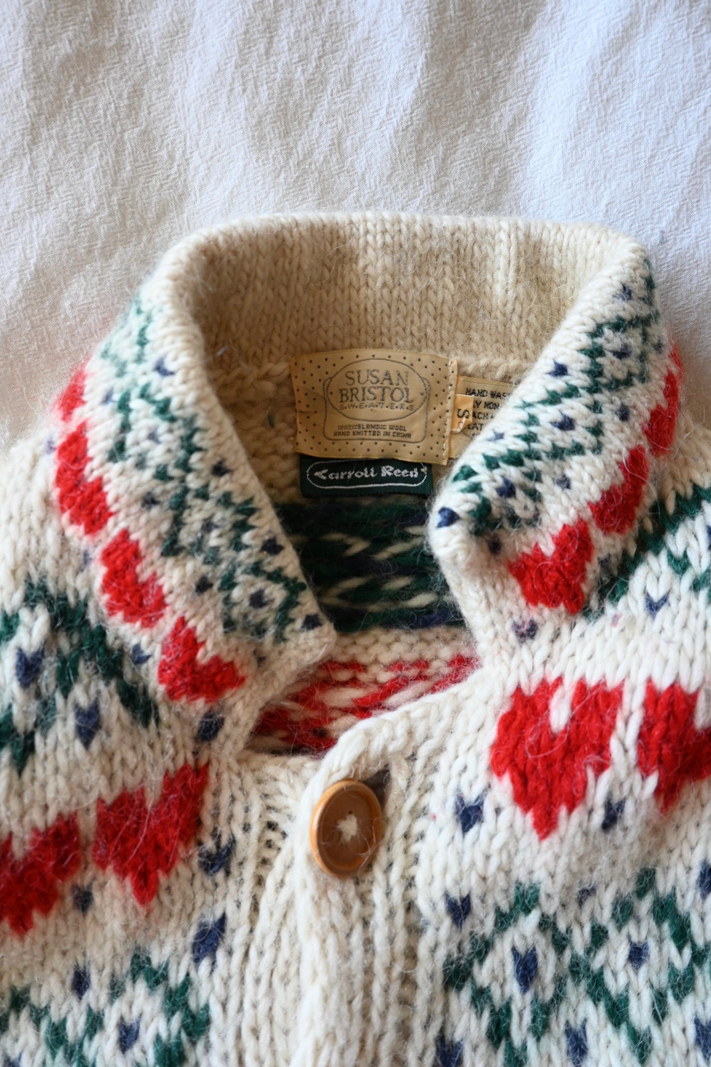 80's "SUSAN BRISTOL" Nordic Heart Sweater