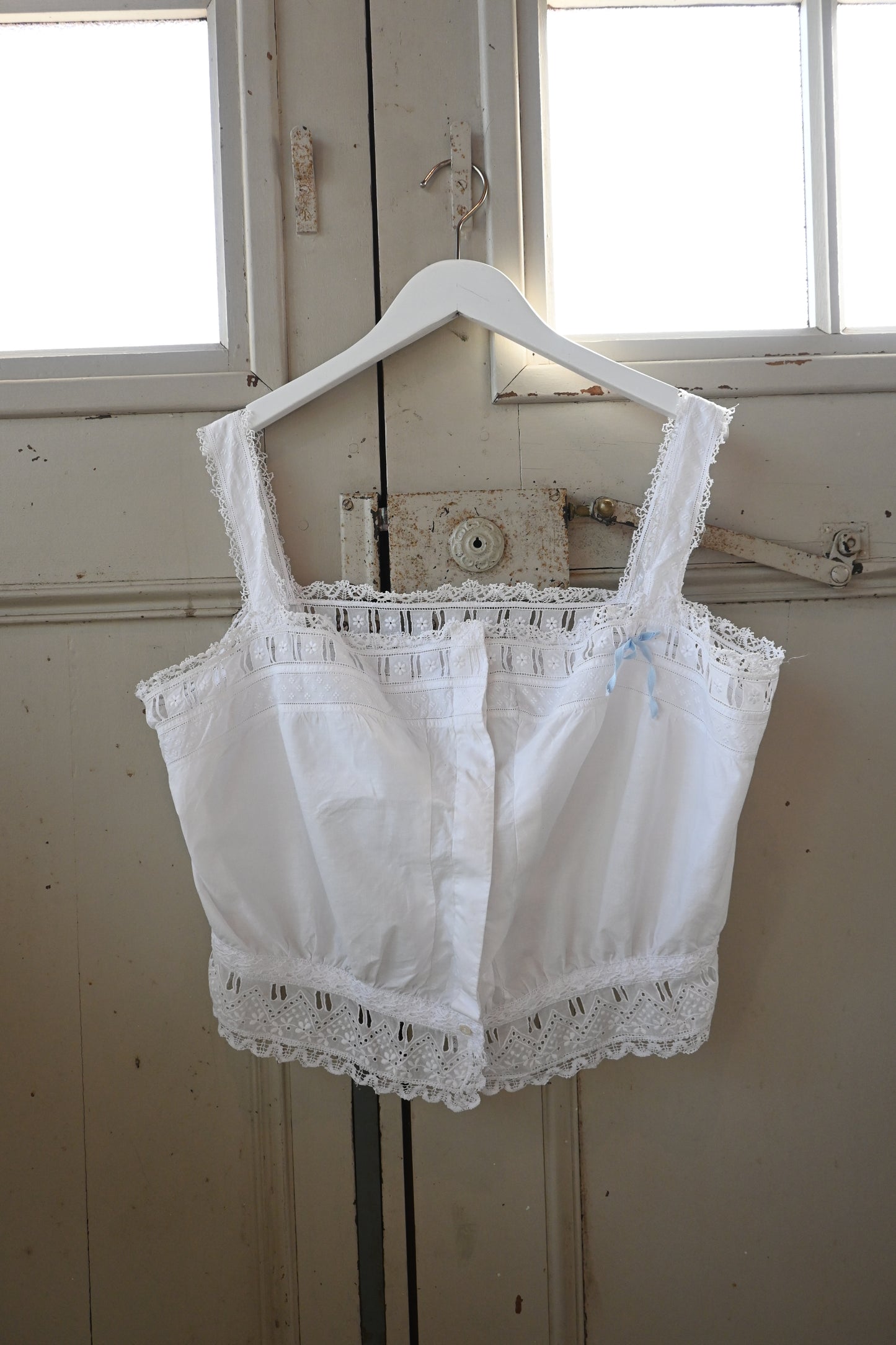 Lace bustier/WHITE