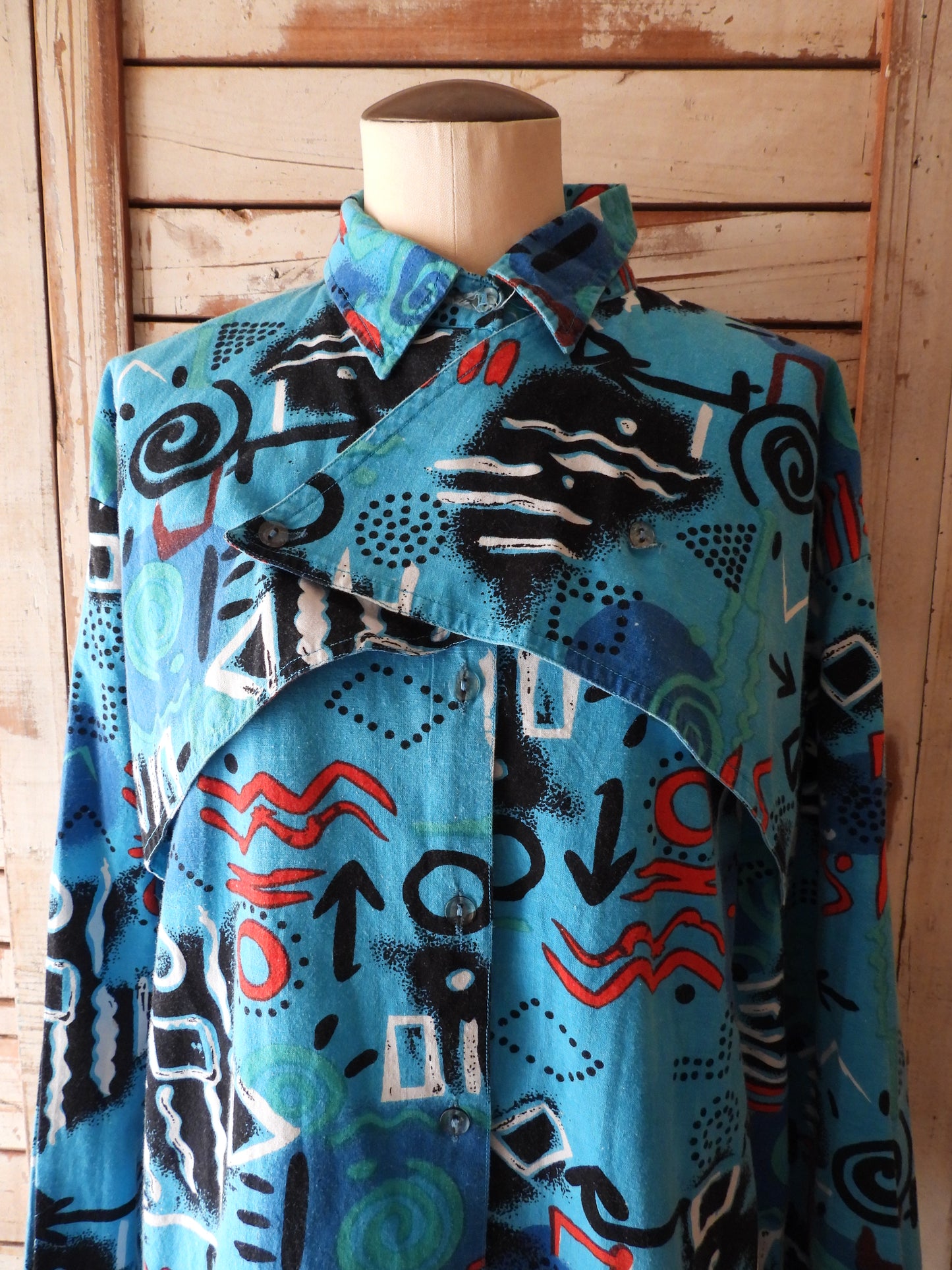 '80s Mine&Bills western shirt/BLUE