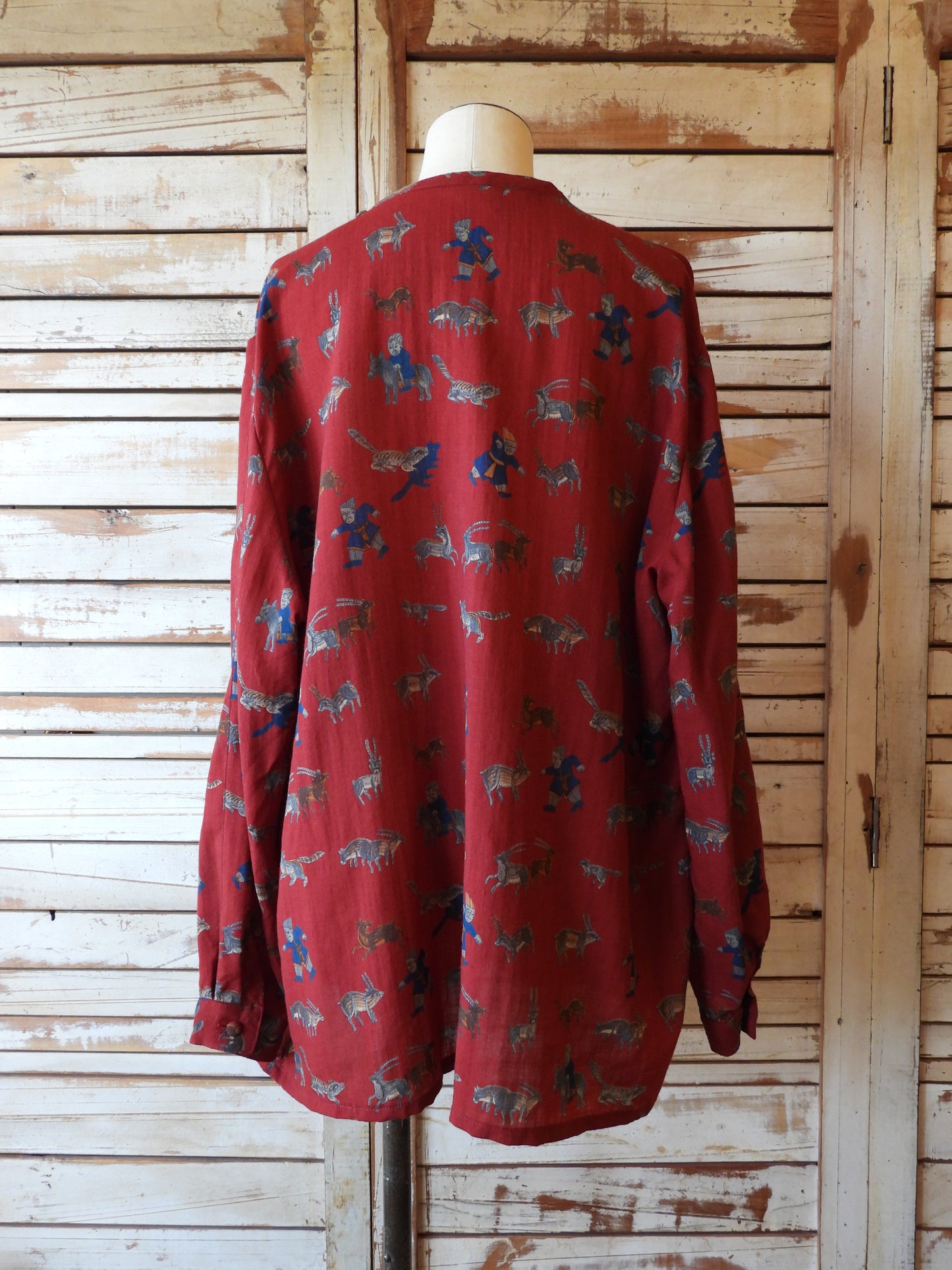 Nomad print shirt/BORDEAUX