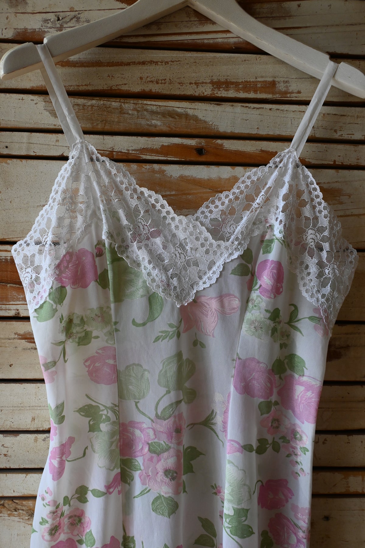 60's-70's Flower slip dress