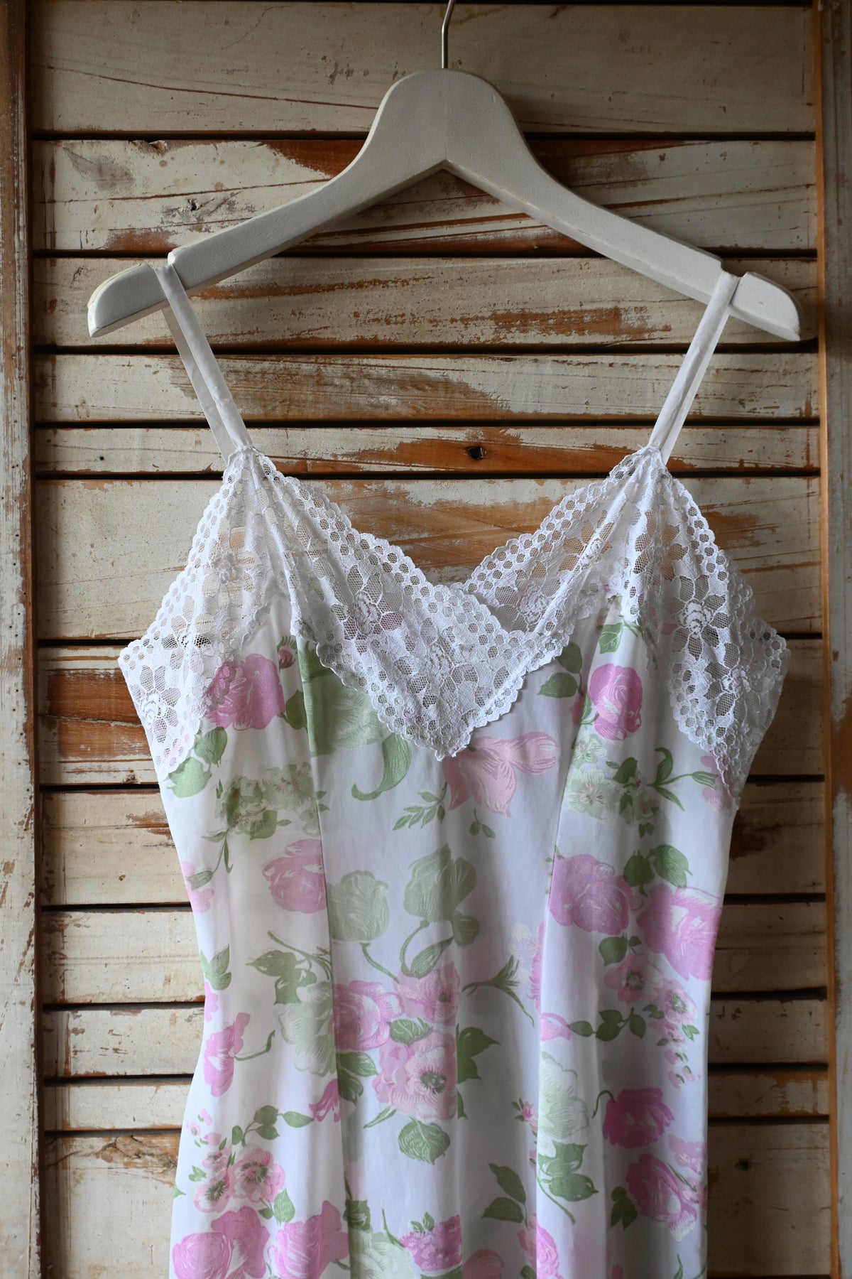 60's-70's Flower slip dress